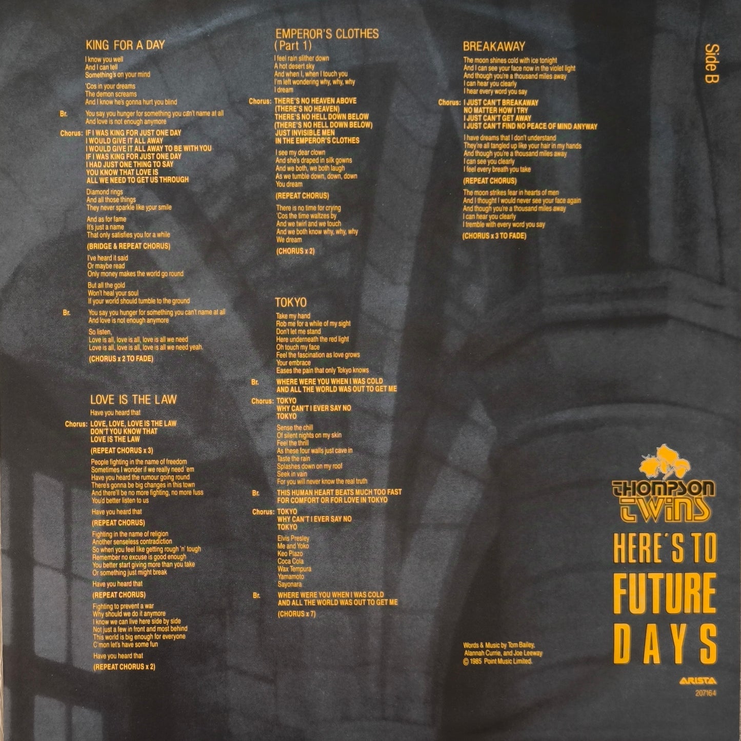 THOMPSON TWINS - Here's To Future Days