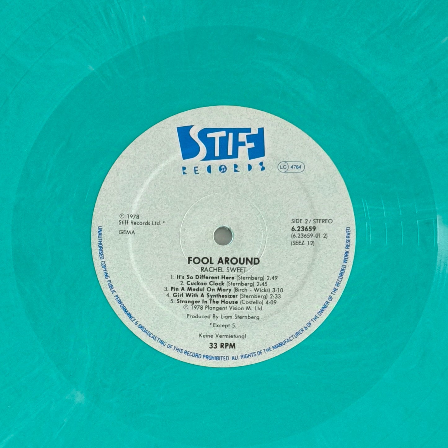 RACHEL SWEET - Fool Around ( vinyle couleur vert marbré)