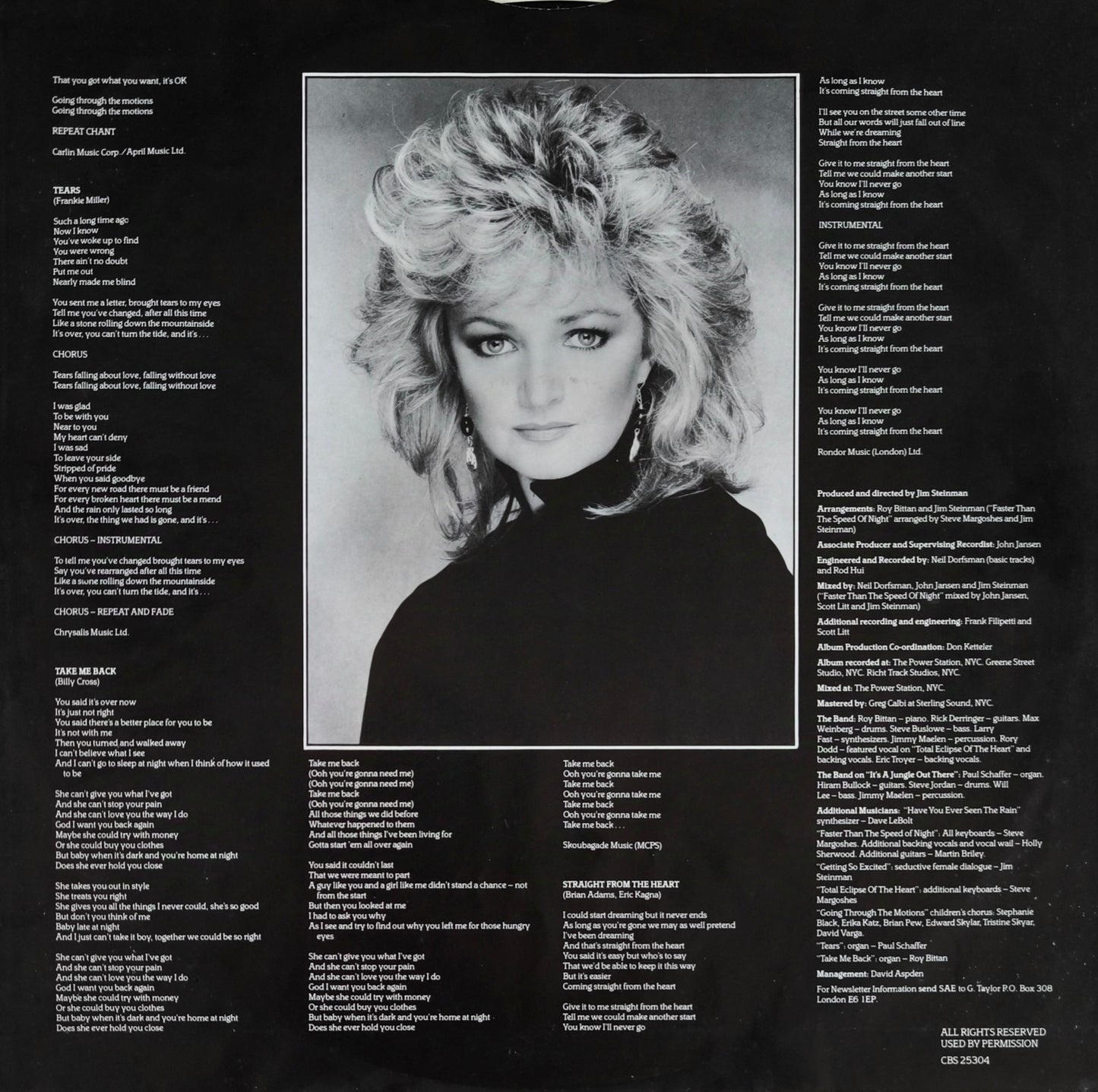 BONNIE TYLER - Faster Than The Speed Of Night