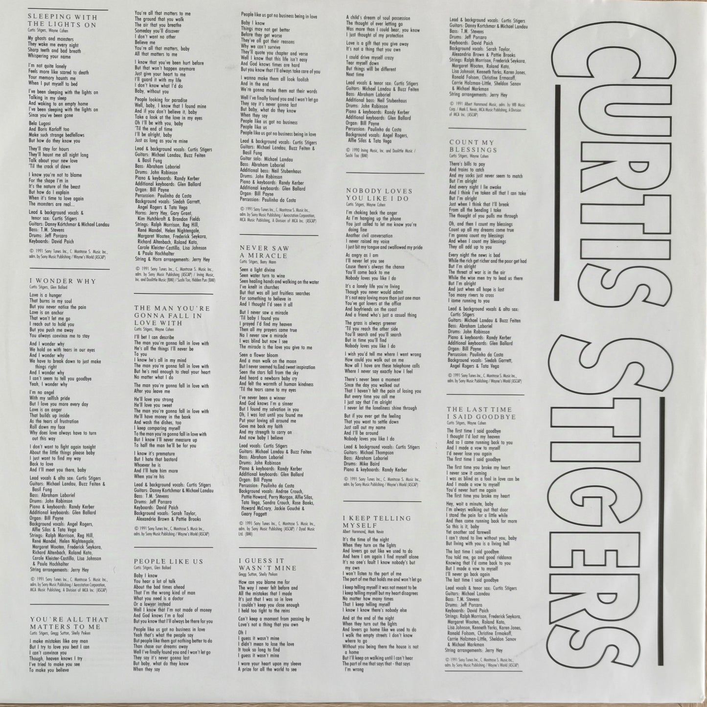 CURTIS STIGERS - Curtis Stigers