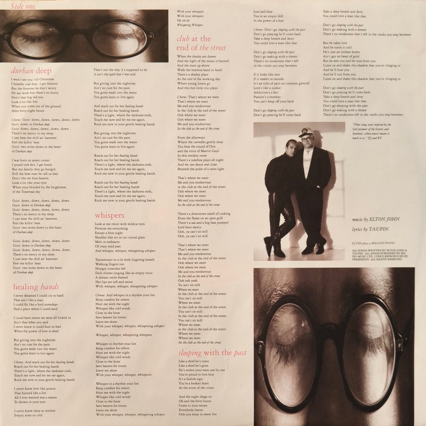 ELTON JOHN - Sleeping With The Past