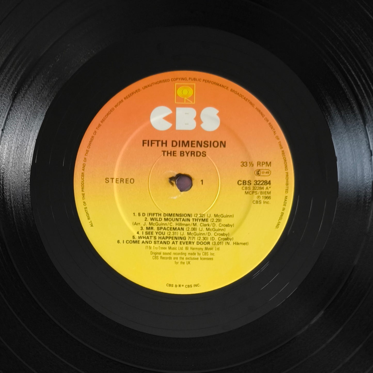 THE BYRDS - Fifth Dimension (pressage UK)