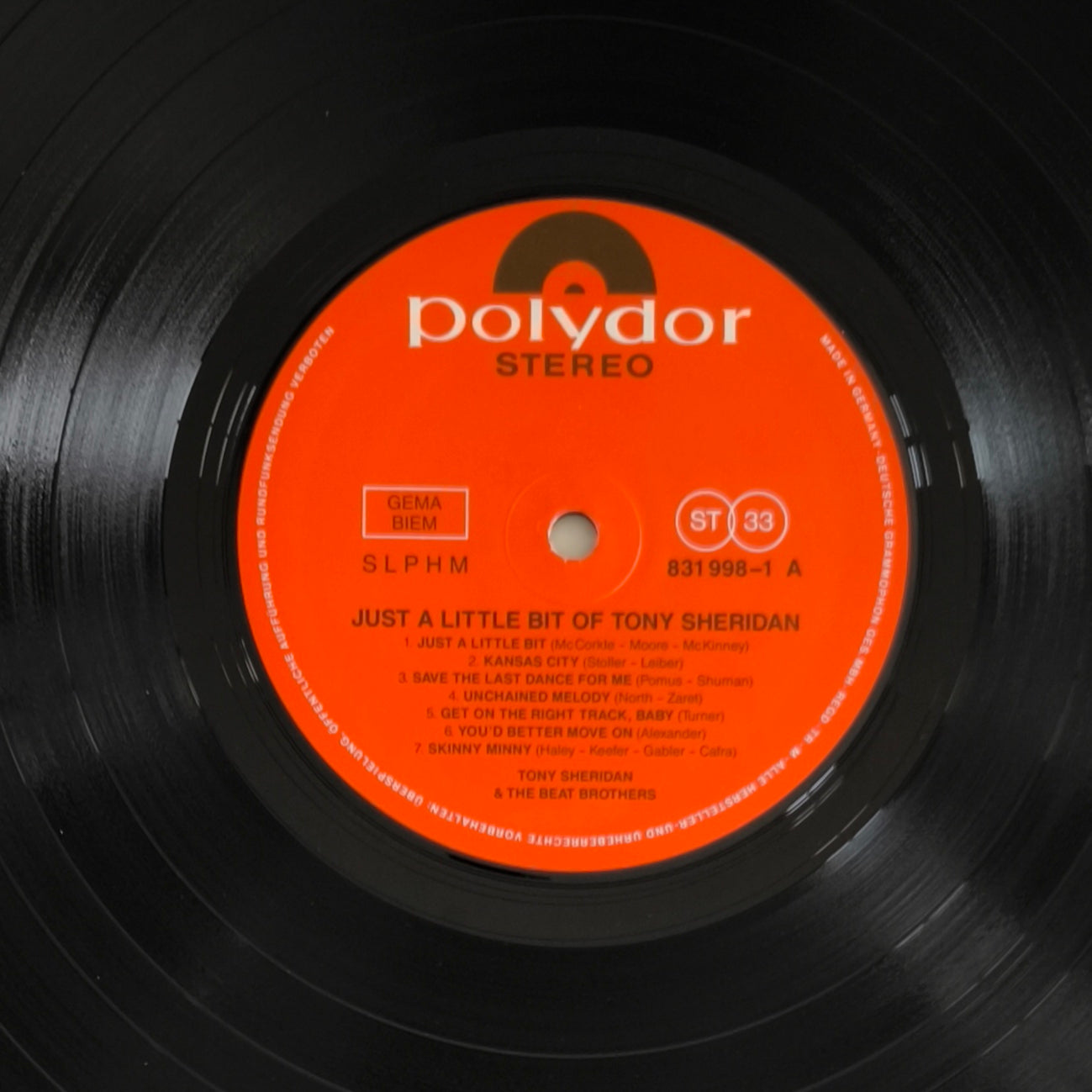 TONY SHERIDAN - Just A Little Bit Of Tony Sheridan
