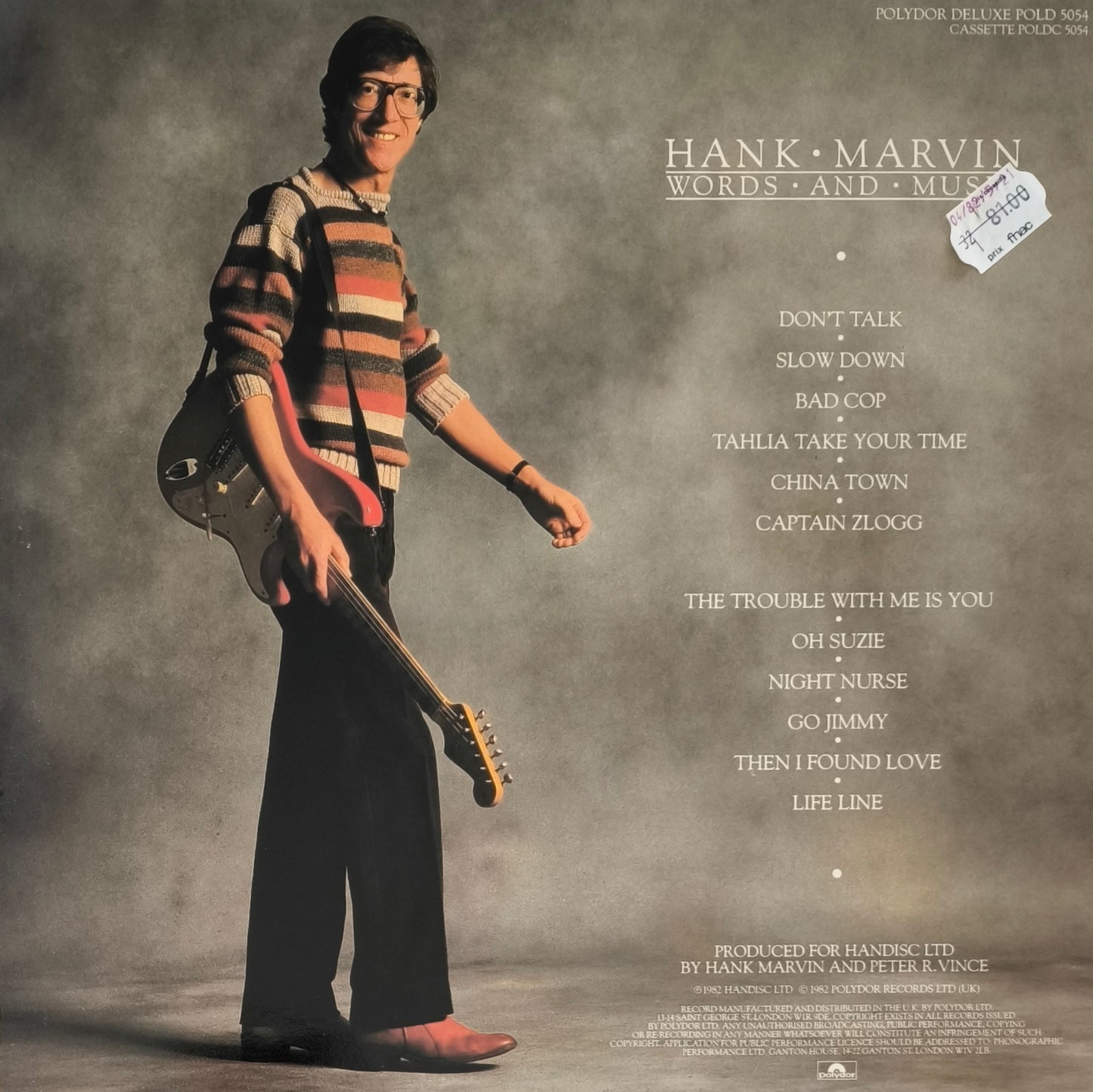 HANK MARVIN - Words And Music (pressage UK)