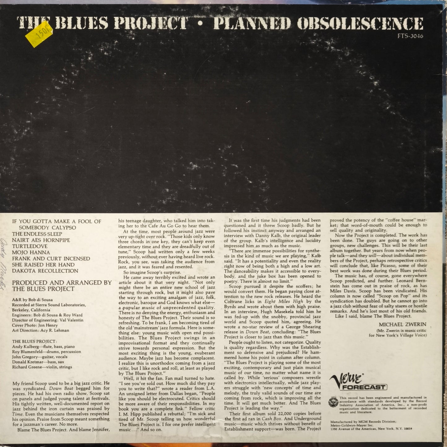 THE BLUES PROJECT - Planned Obsolescence (promo, pressage US)