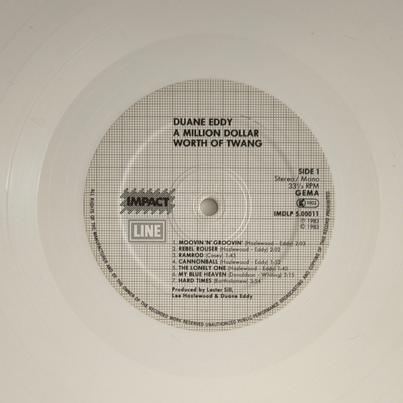 DUANE EDDY - $1,000,000.00 Worth Of Twang (vinyle couleur blanc)
