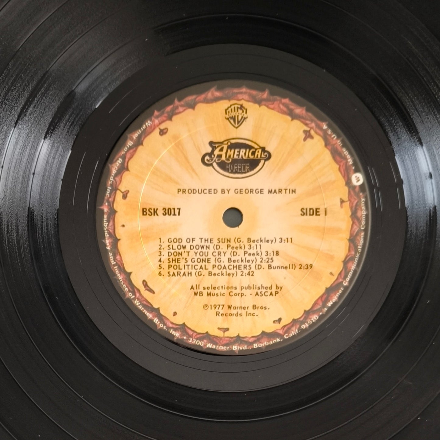 AMERICA - Harbor (pressage US)