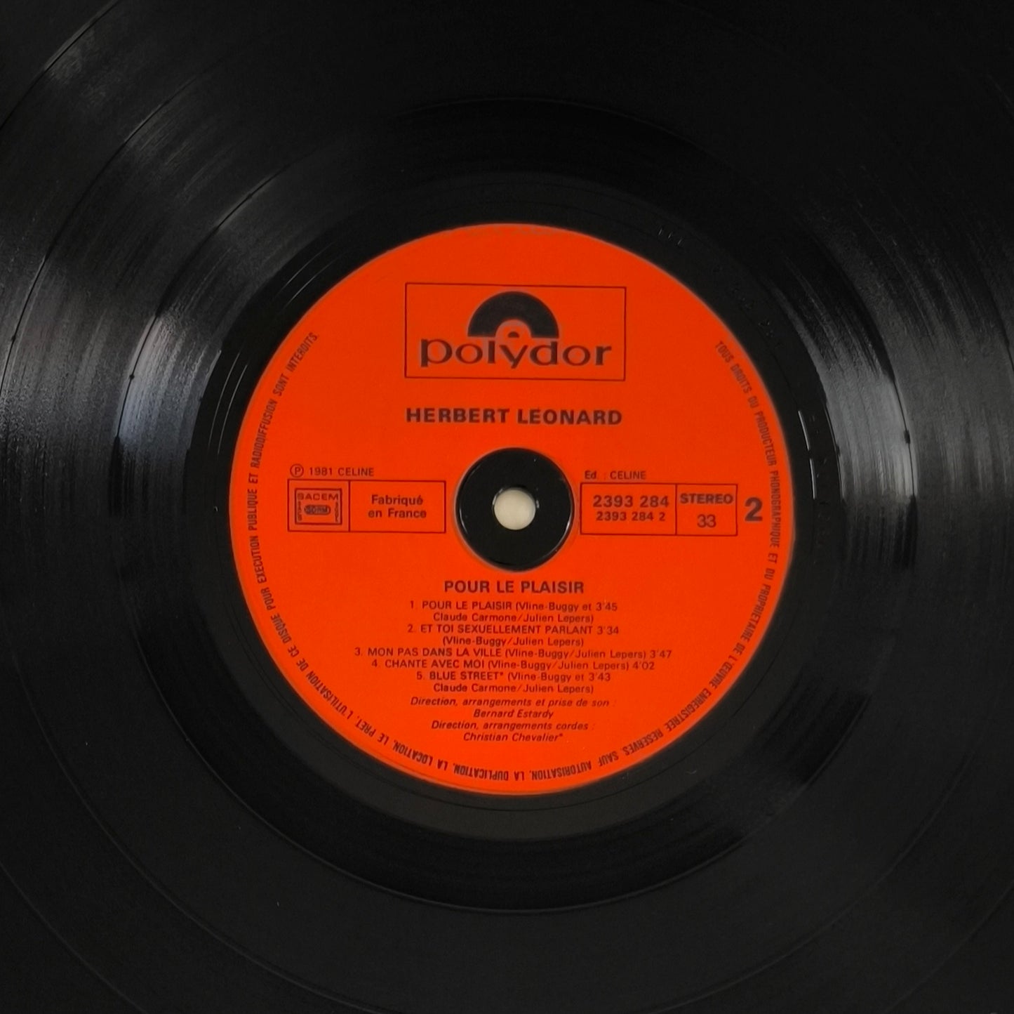 HERBERT LEONARD - Pour Le Plaisir