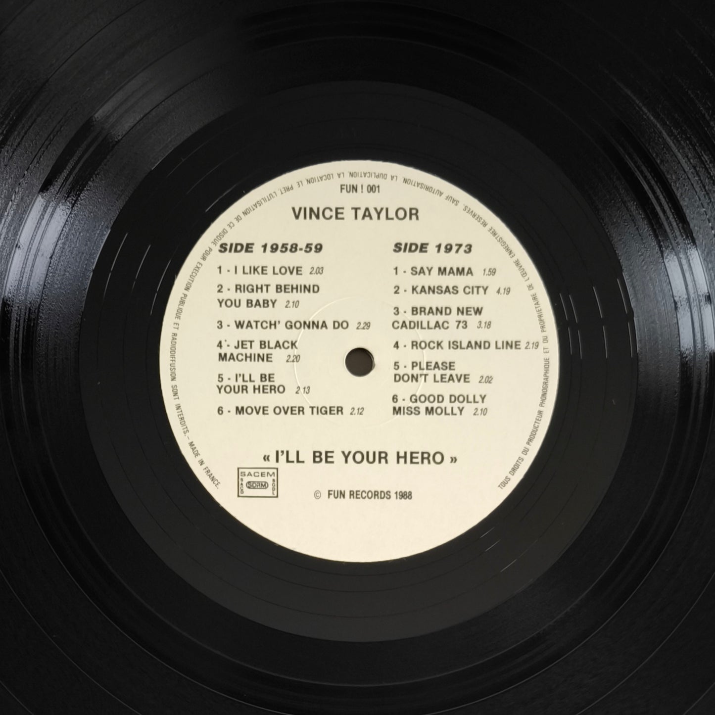 VINCE TAYLOR - I'll Be Your Hero