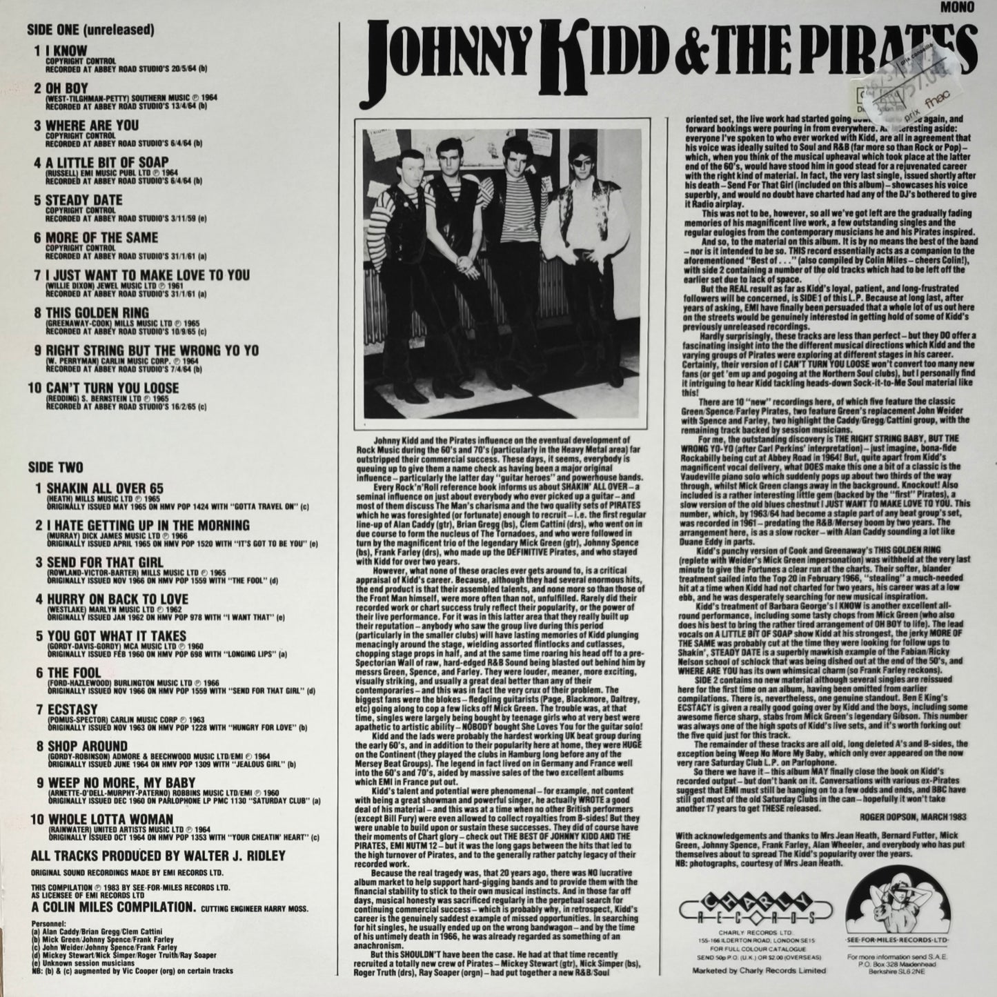 JOHNNY KIDD & THE PIRATES - Rarities