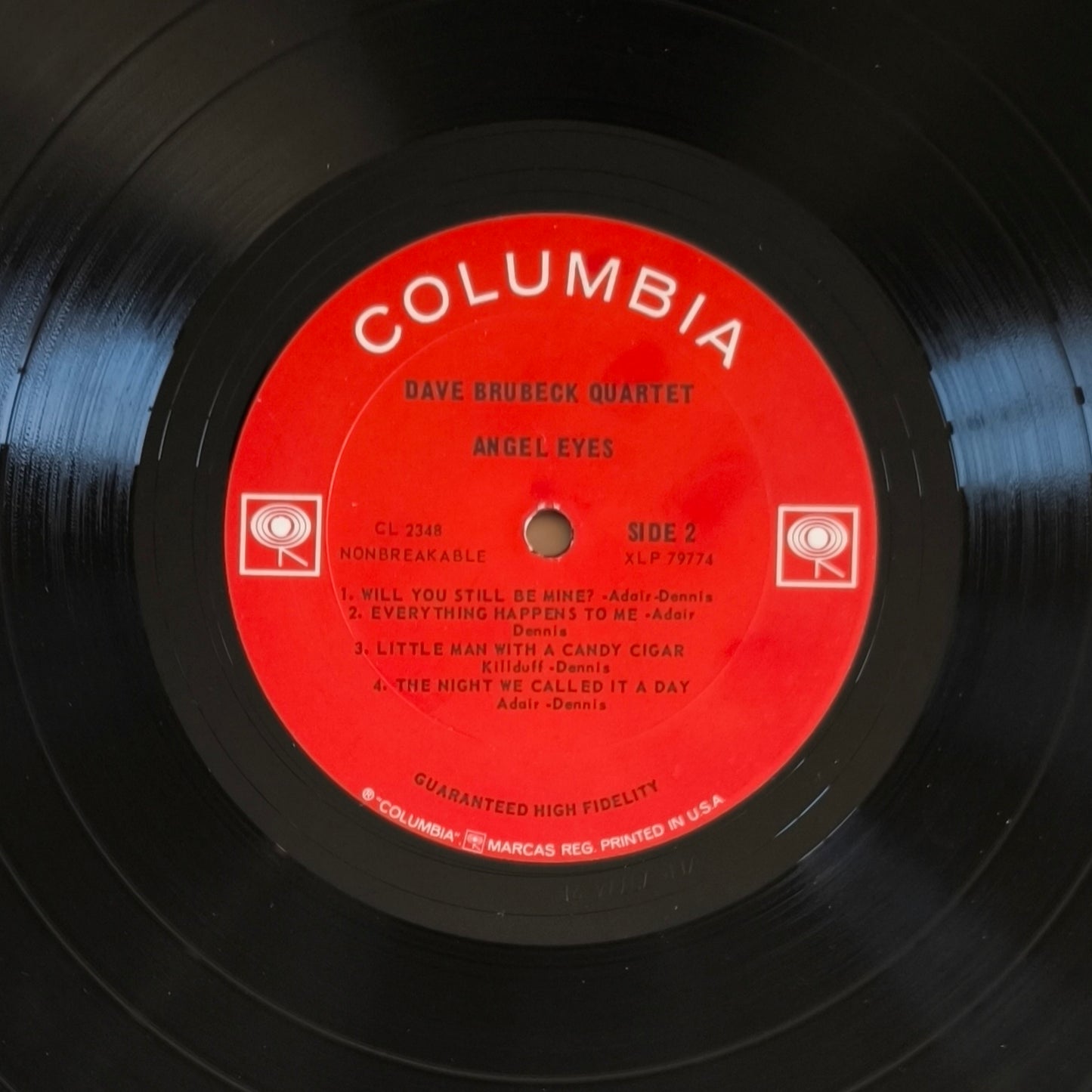THE DAVE BRUBECK QUARTET - Angel Eyes (pressage US)