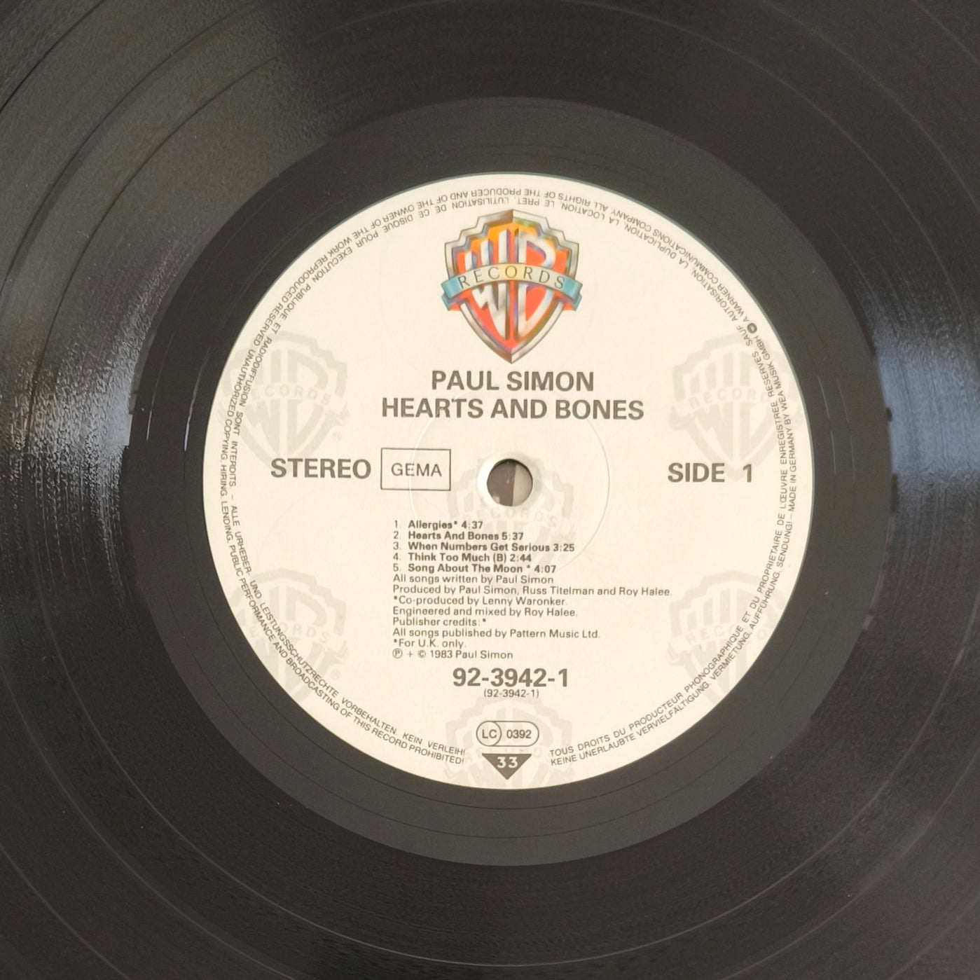 PAUL SIMON - Hearts And Bones