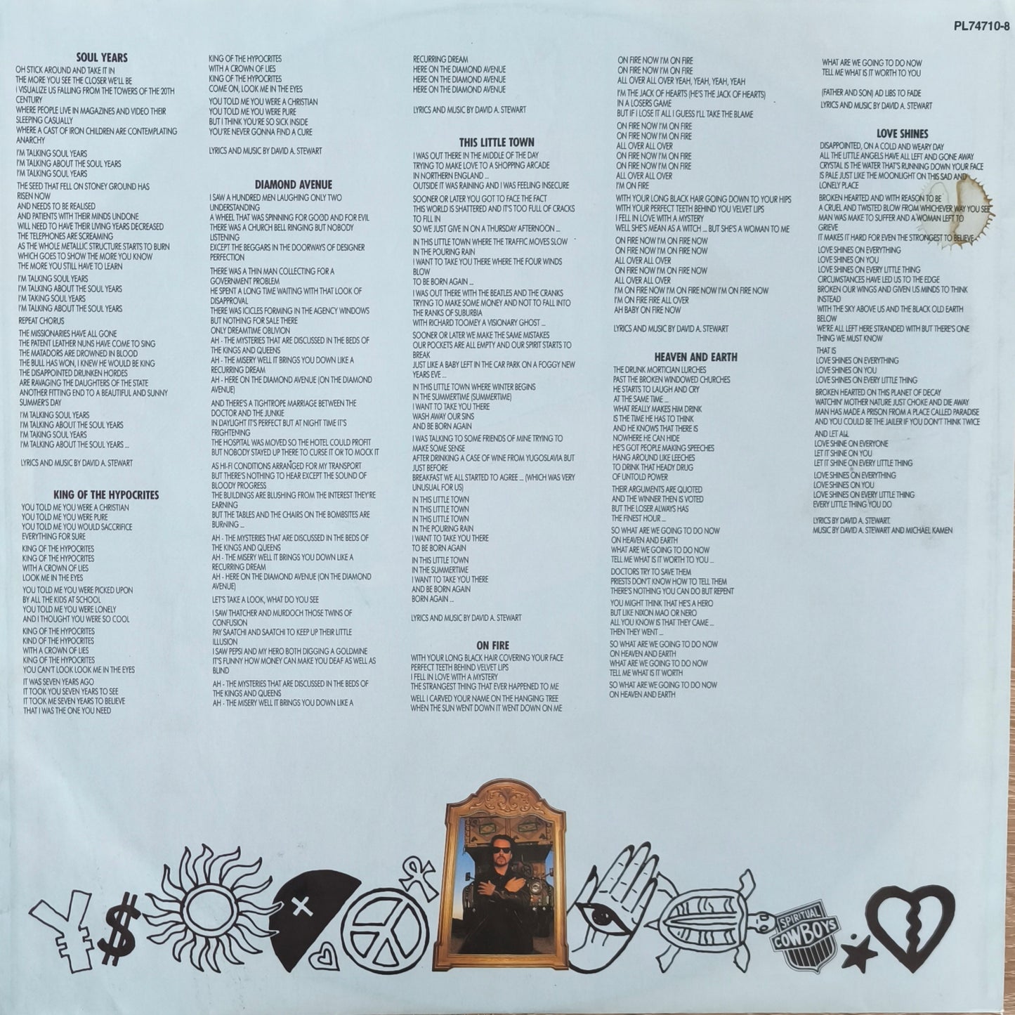 DAVE STEWART AND THE SPIRITUAL COWBOYS - Dave Stewart And The Spiritual Cowboys