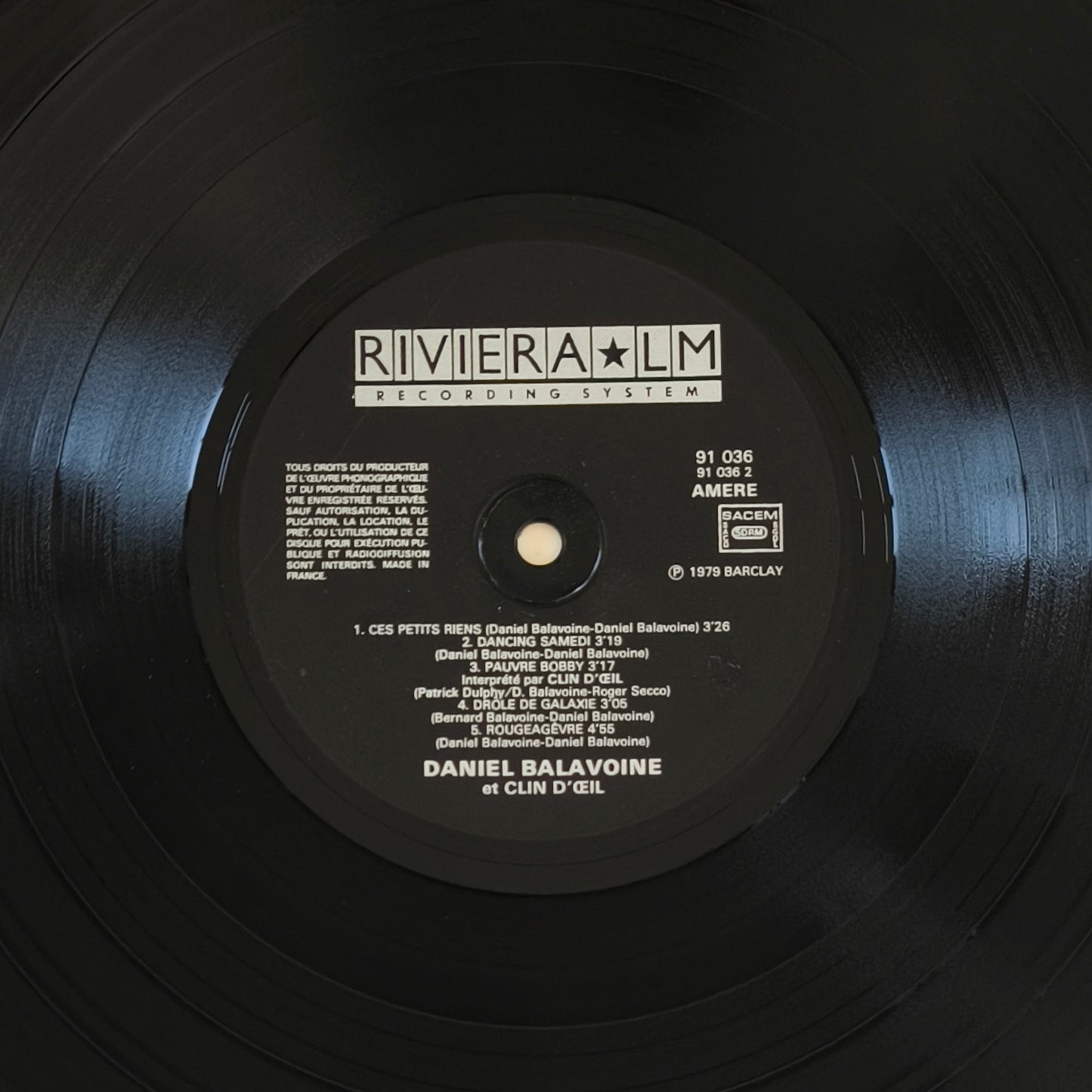 DANIEL BALAVOINE et CLIN D'OEIL - Face Amour Face Amère