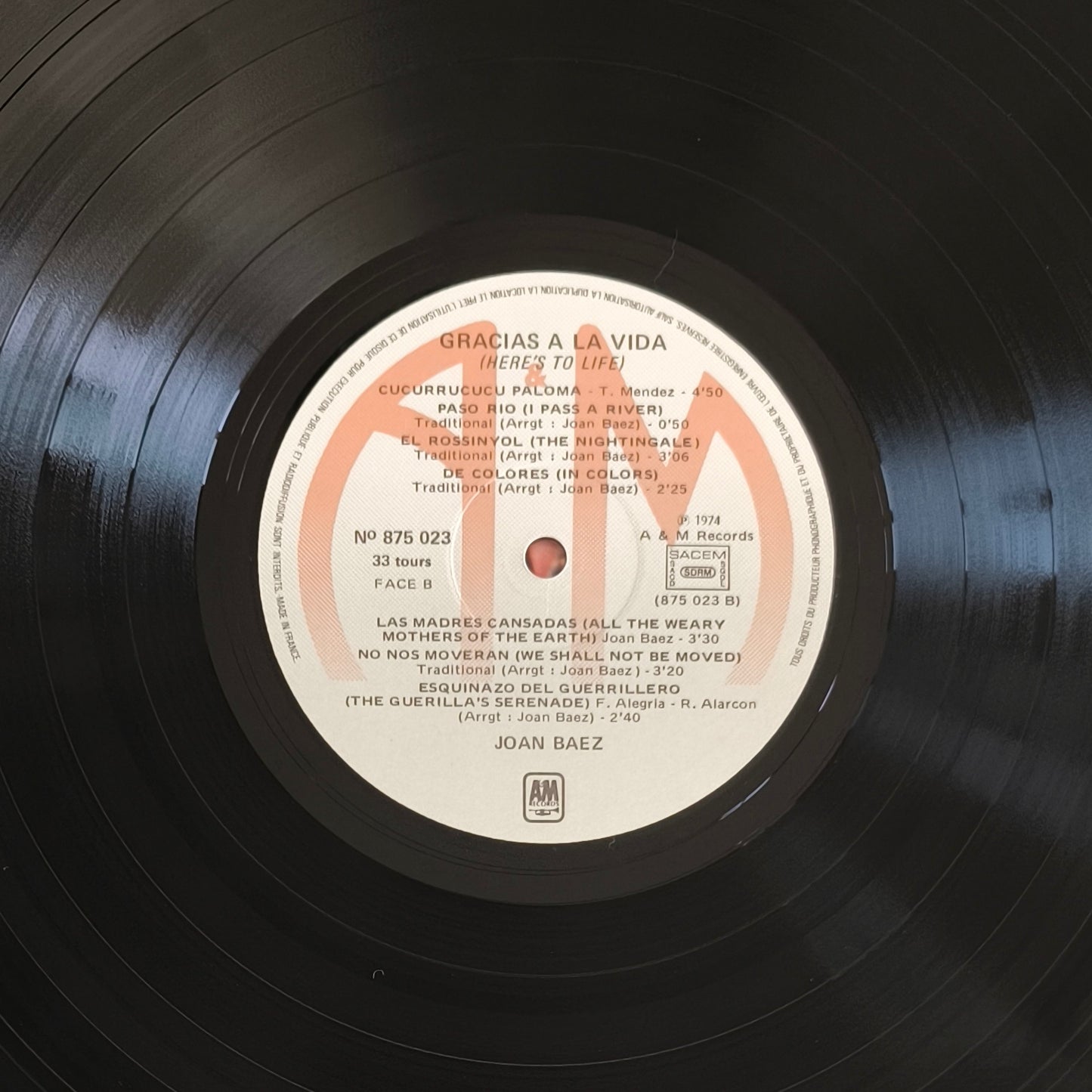 JOAN BAEZ - Gracias A La Vida / Here's To Life