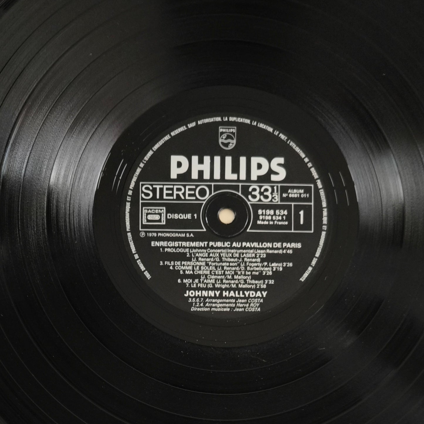 JOHNNY HALLYDAY - Pavillon De Paris
