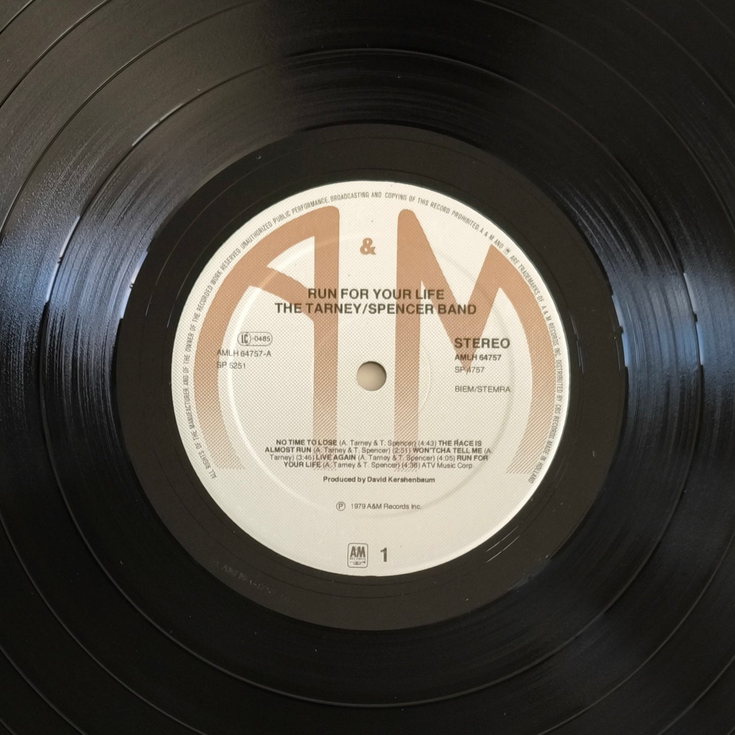 THE TARNEY / SPENCER BAND - Run For Your Life