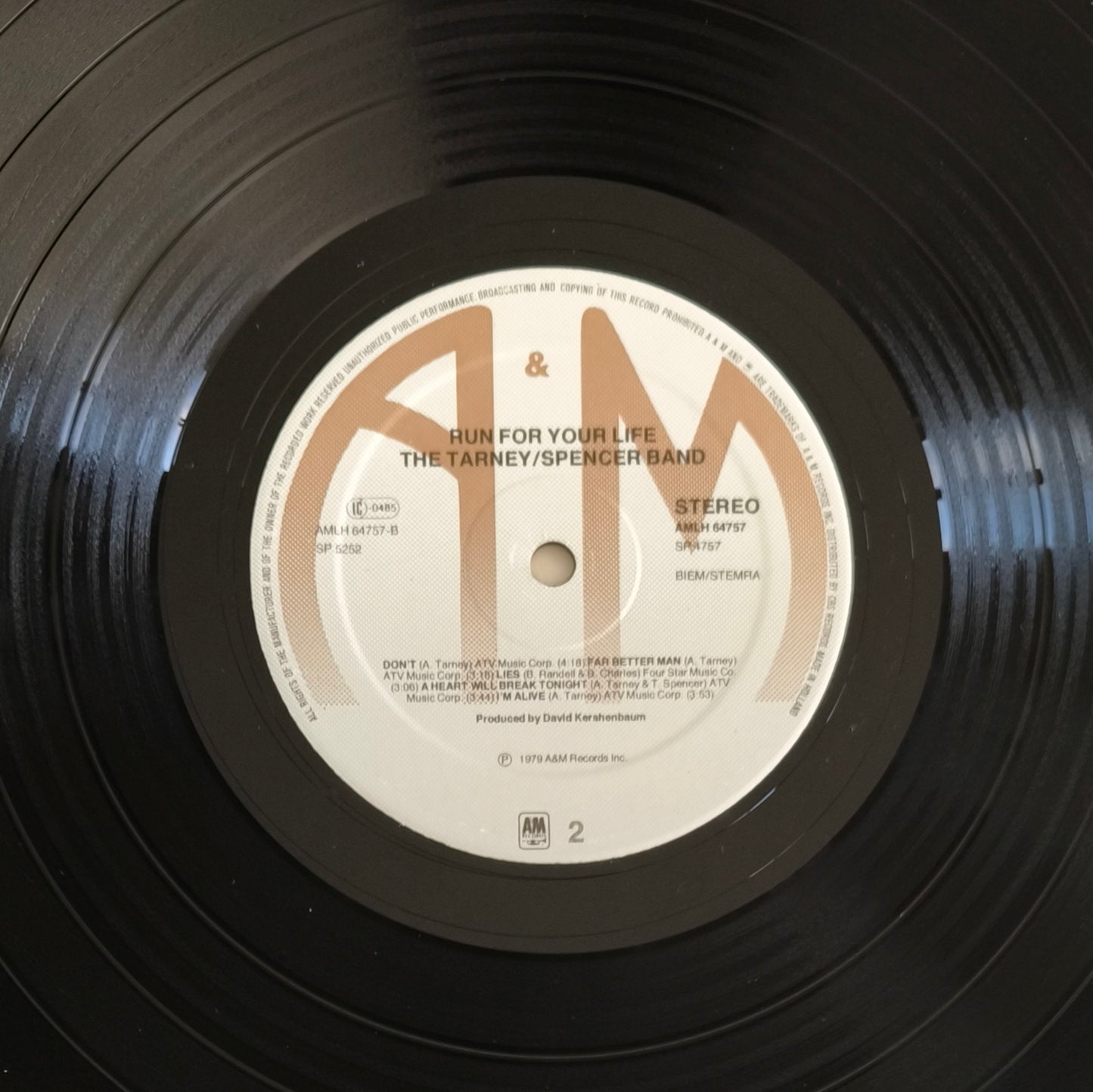 THE TARNEY / SPENCER BAND - Run For Your Life