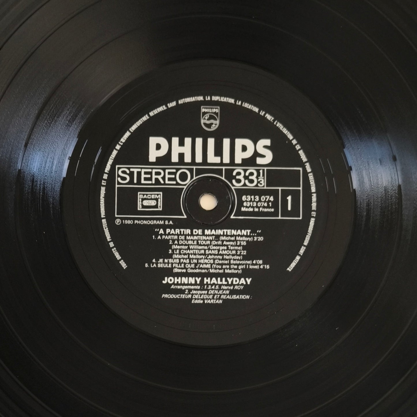 JOHNNY HALLYDAY - A Partir De Maintenant...