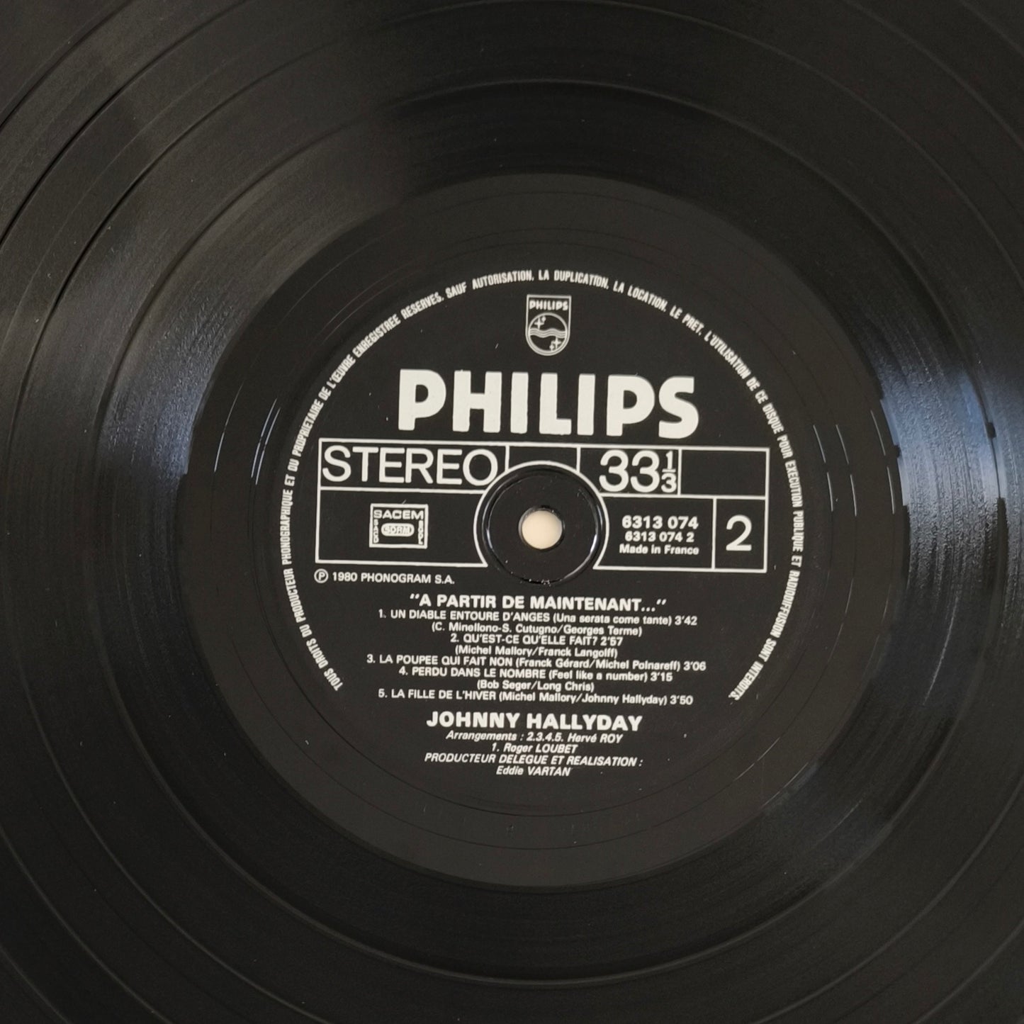 JOHNNY HALLYDAY - A Partir De Maintenant...