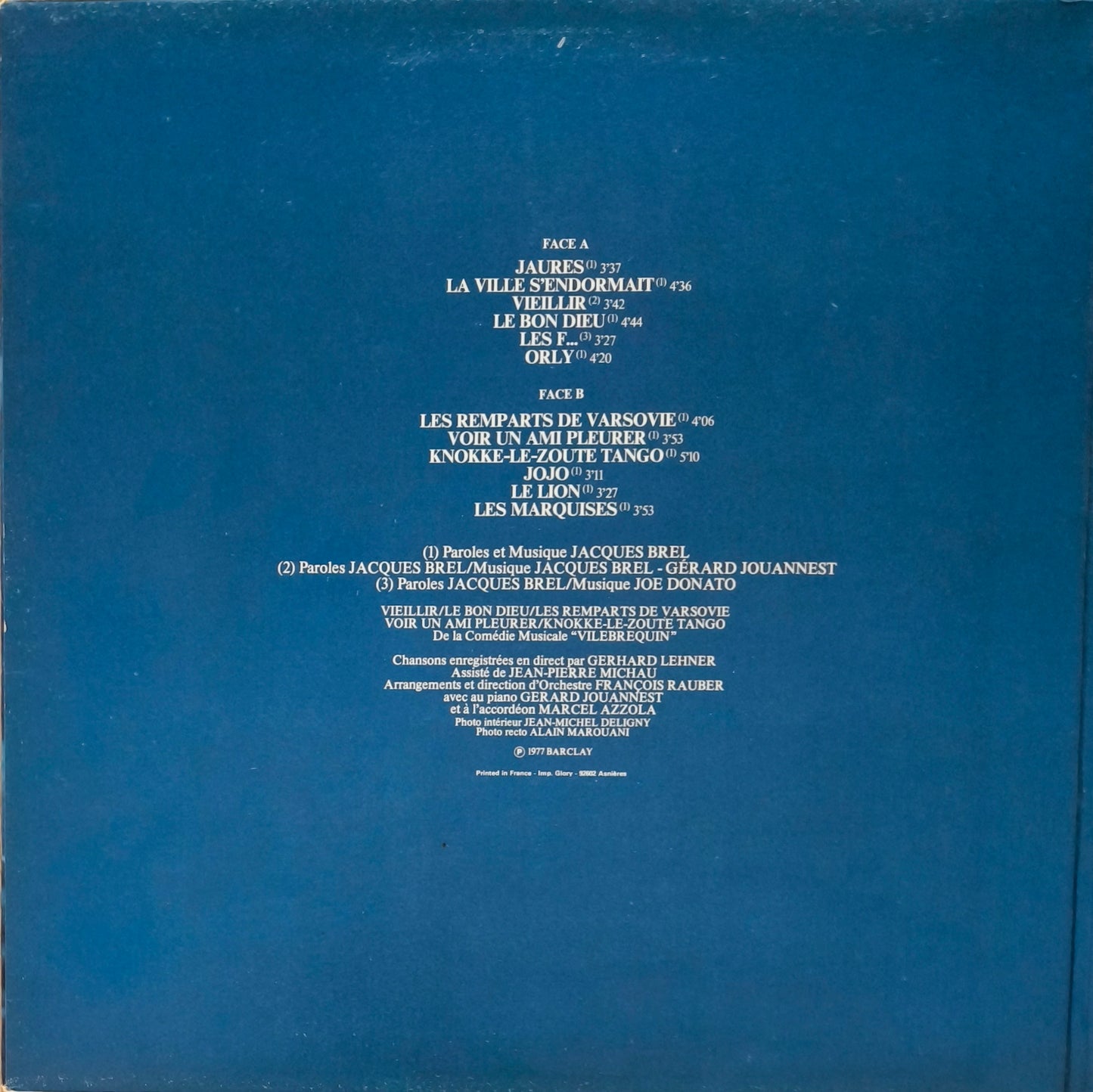 JACQUES BREL - Brel (Les Marquises)