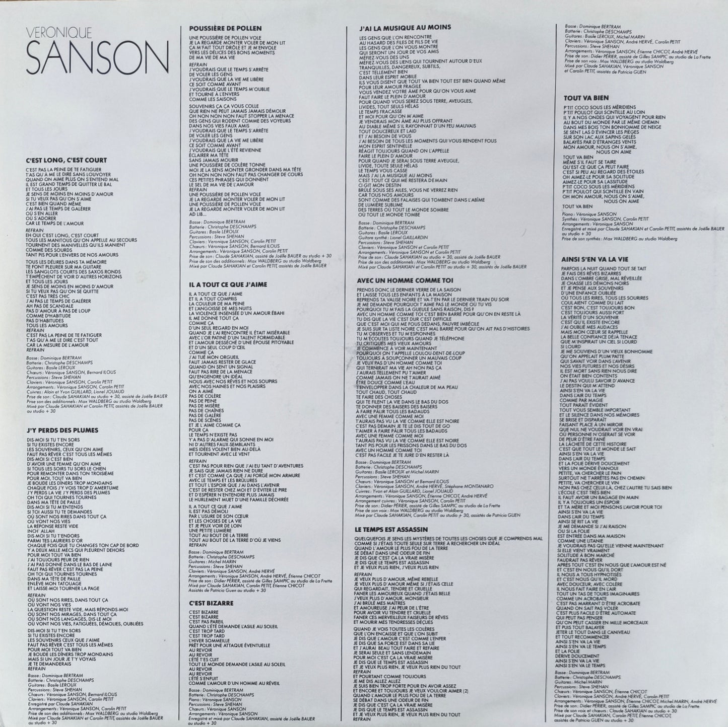 VERONIQUE SANSON - Véronique Sanson