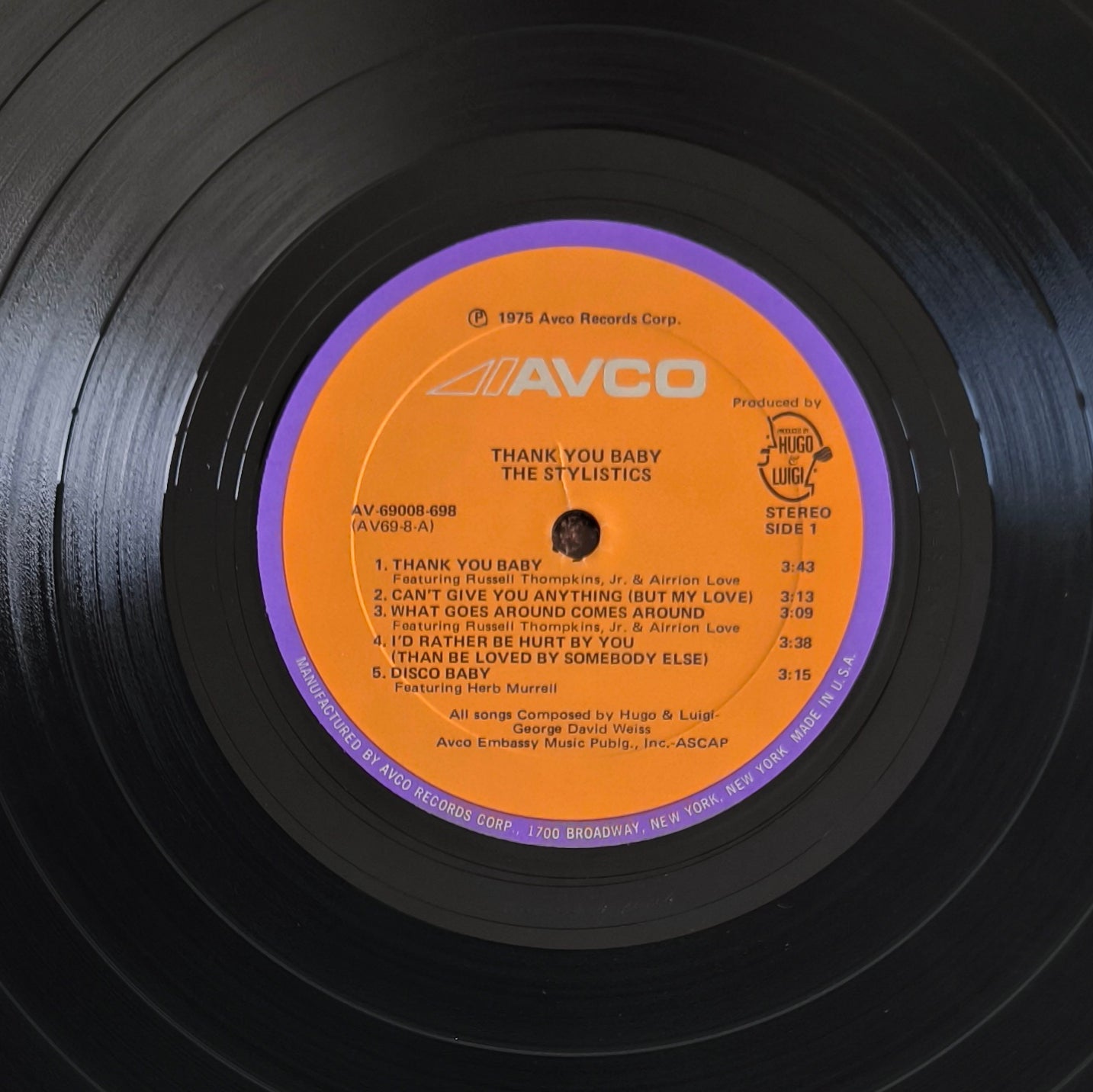 THE STYLISTICS - Thank You Baby