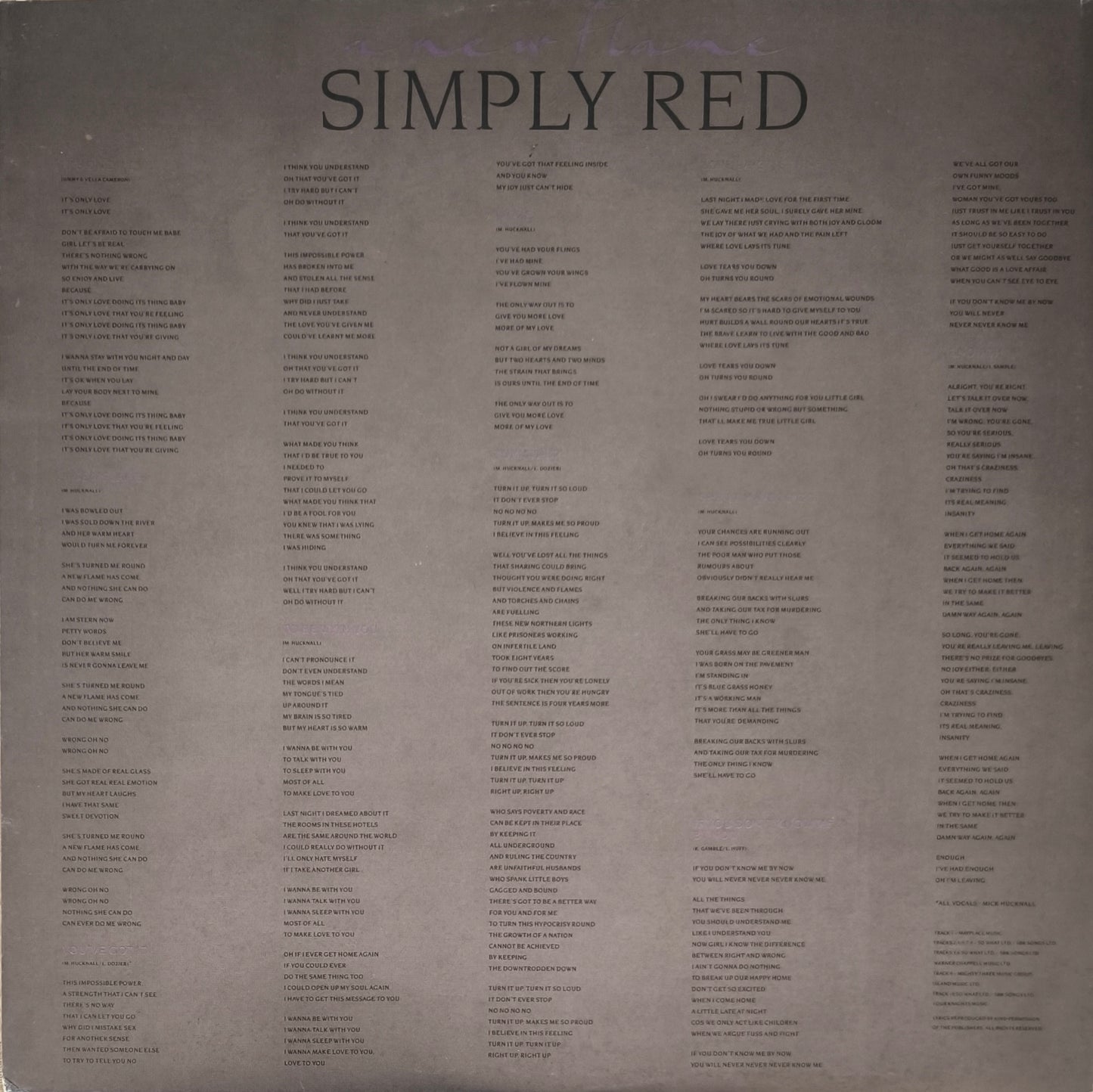 SIMPLY RED - A New Flame