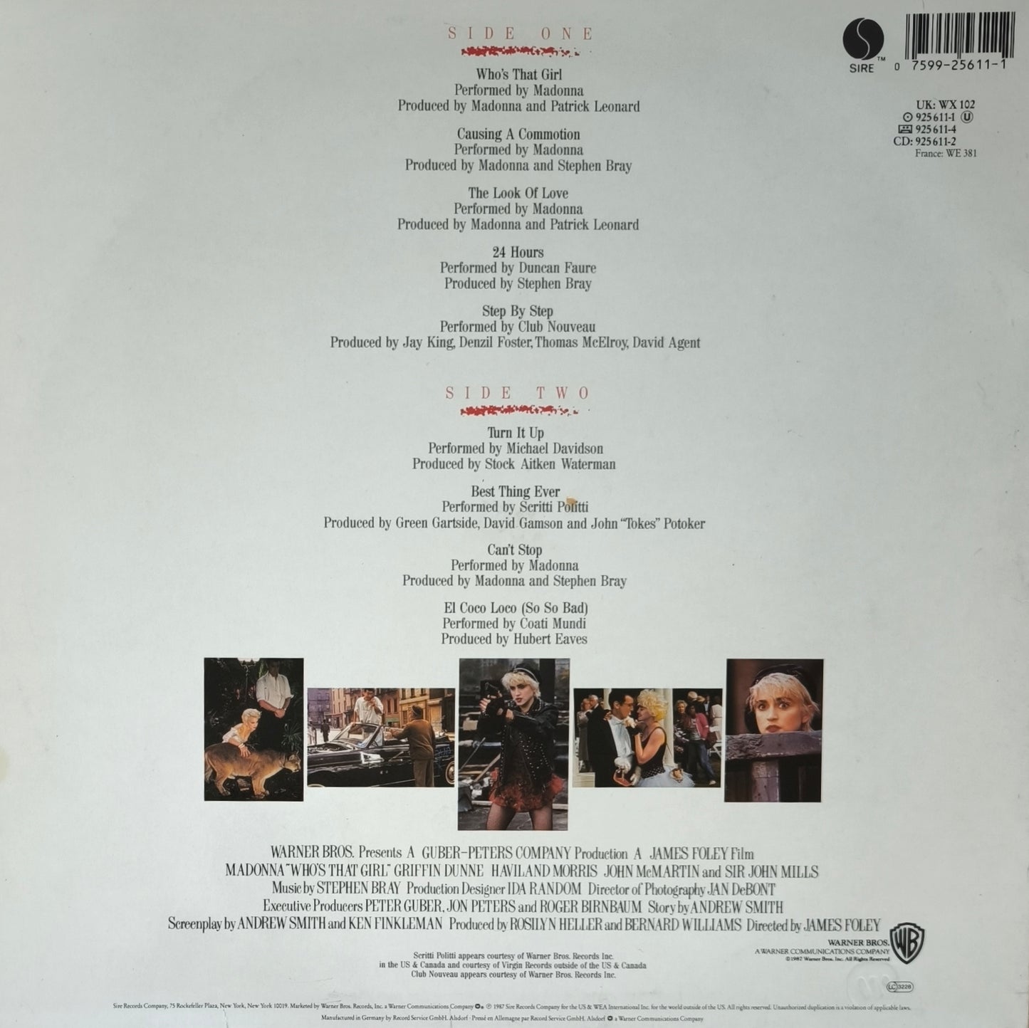 MADONNA - Who's That Girl (Original Motion Picture Soundtrack)