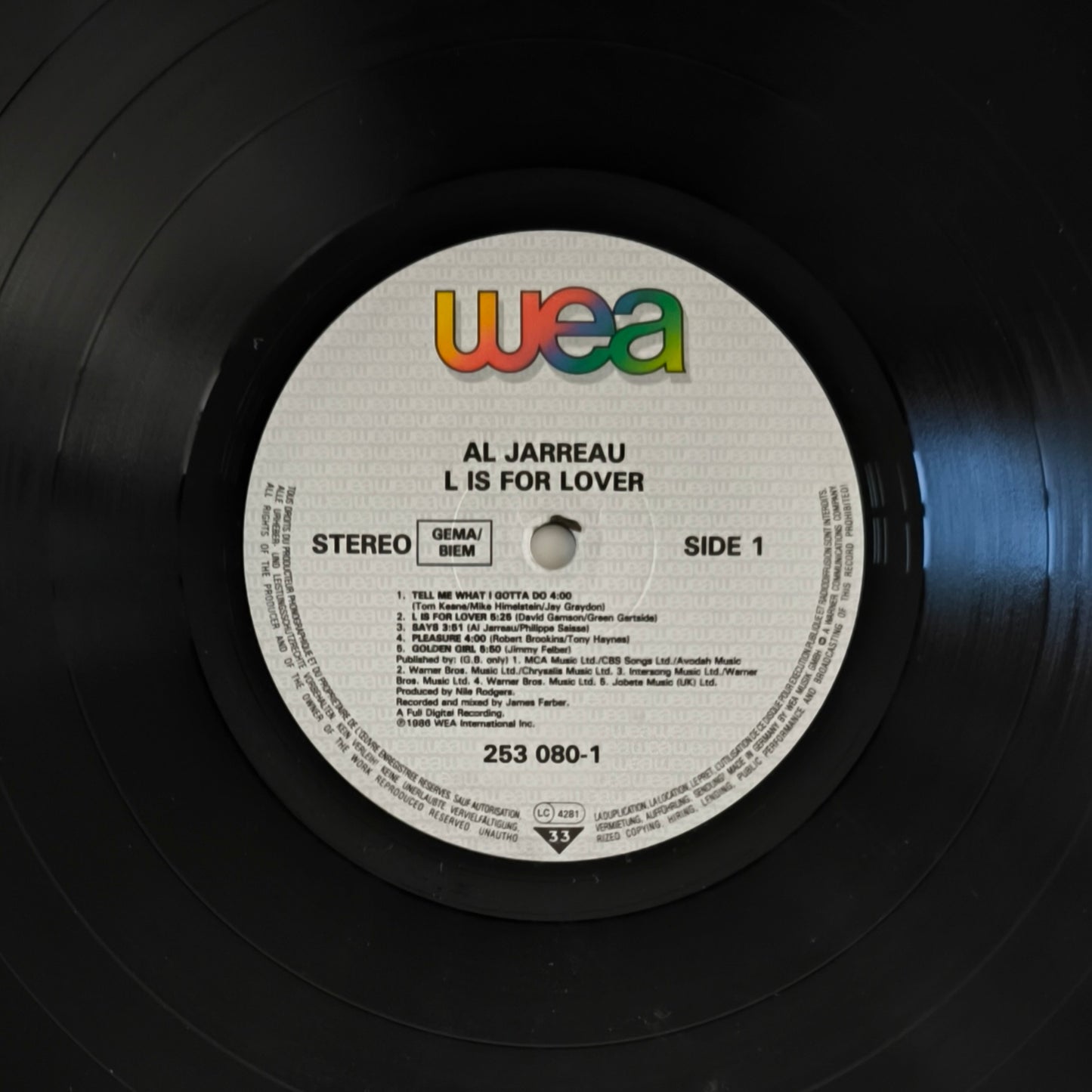 AL JARREAU - L Is For Lover