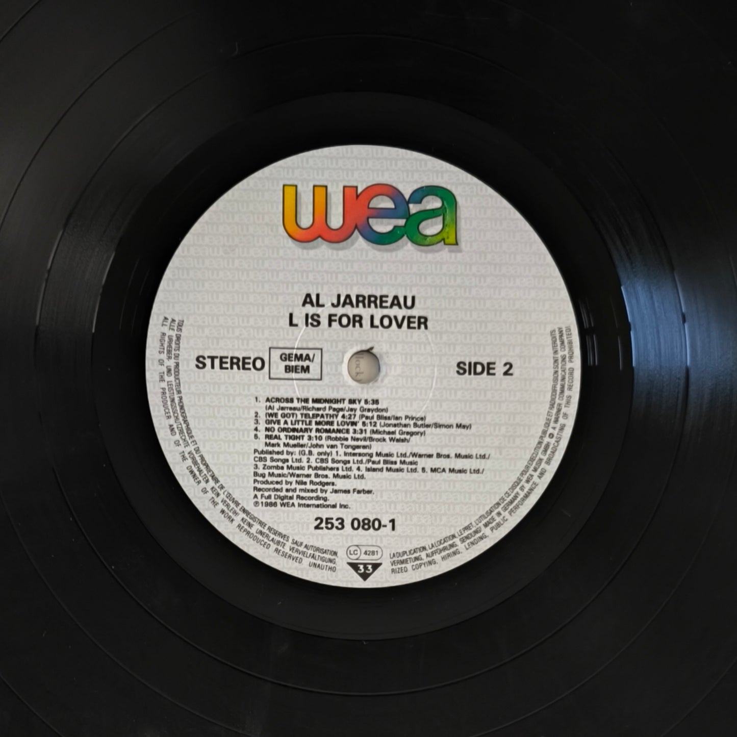AL JARREAU - L Is For Lover
