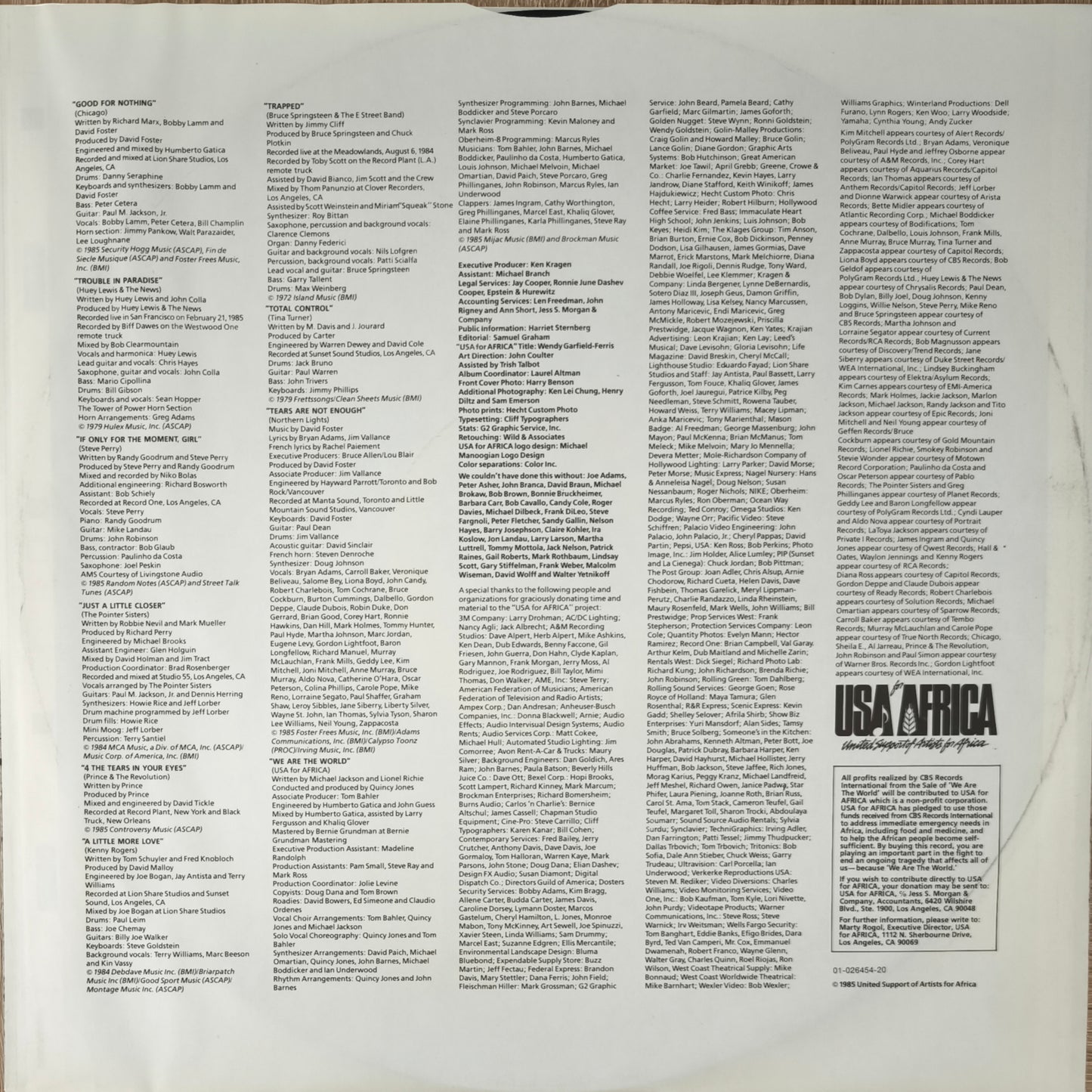 USA FOR AFRICA - We Are The World