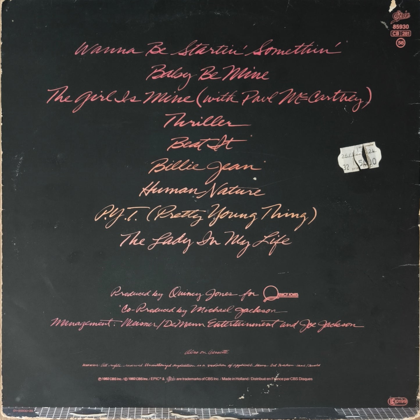 MICHAEL JACKSON - Thriller