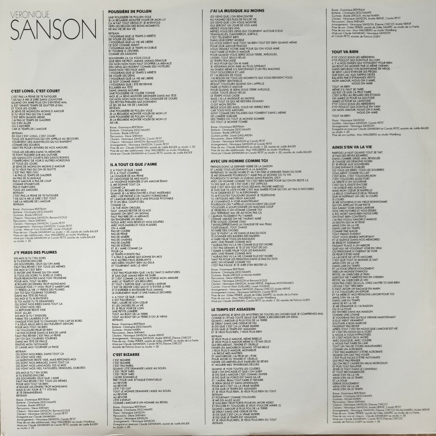 VERONIQUE SANSON - Véronique Sanson
