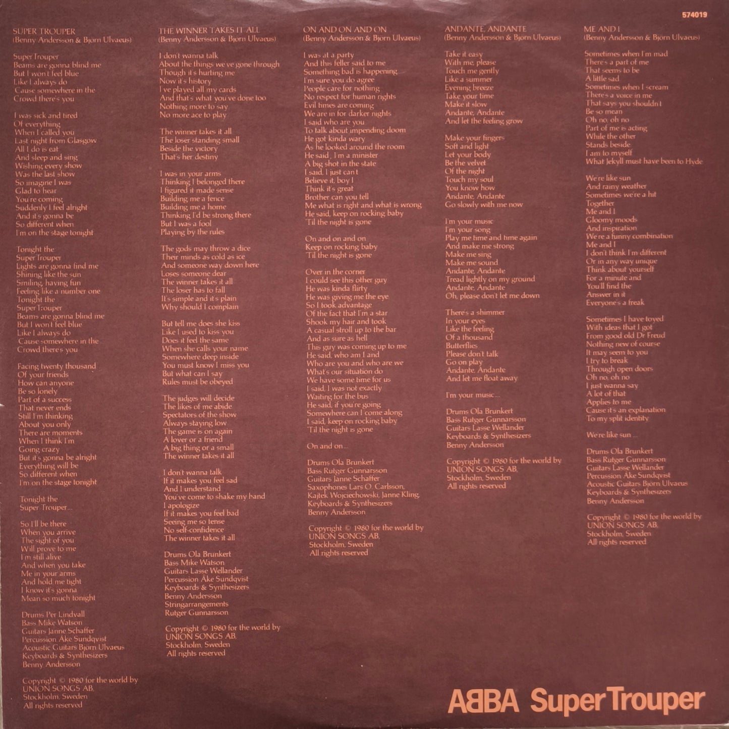 ABBA - Super Trouper
