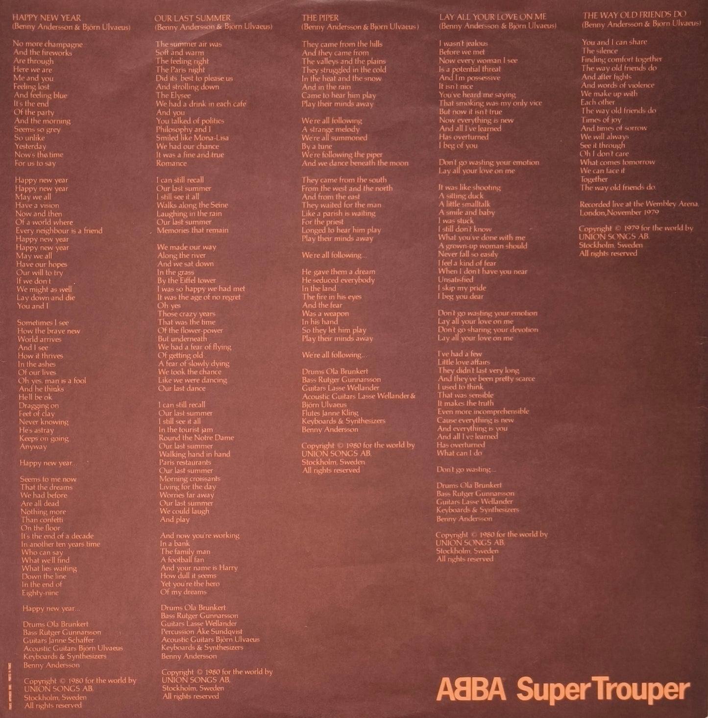ABBA - Super Trouper