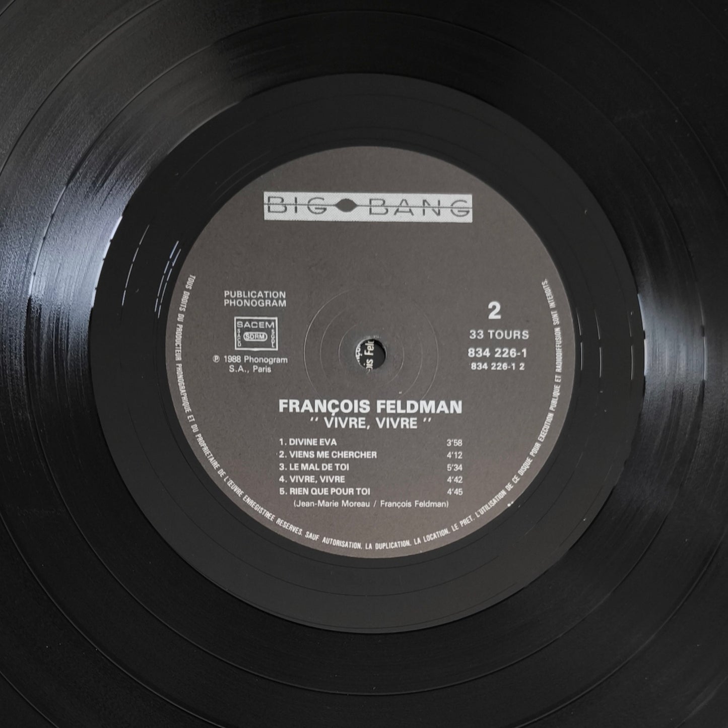 FRANCOIS FELDMAN - Vivre, Vivre