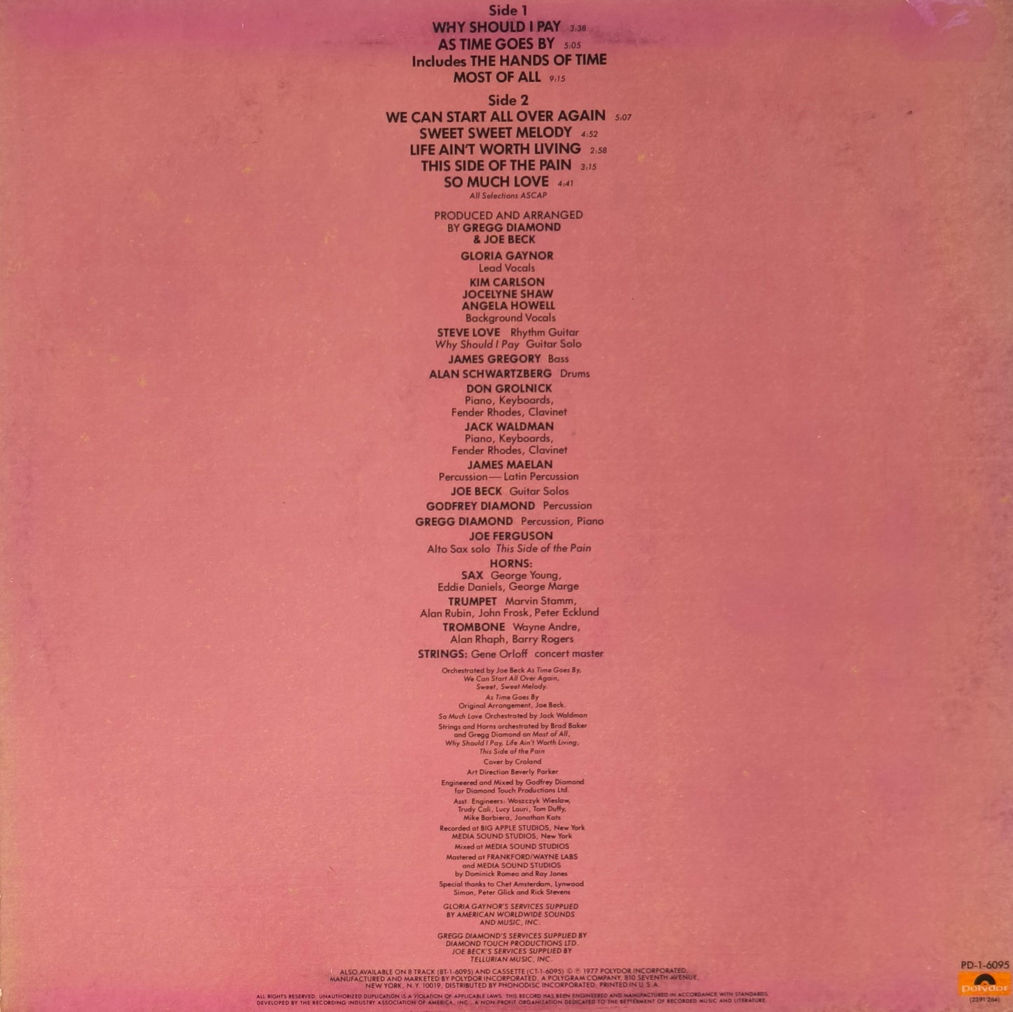 GLORIA GAYNOR - Glorious (pressage US)