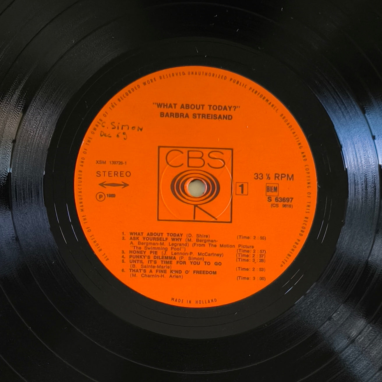 BARBRA STREISAND - What About Today?
