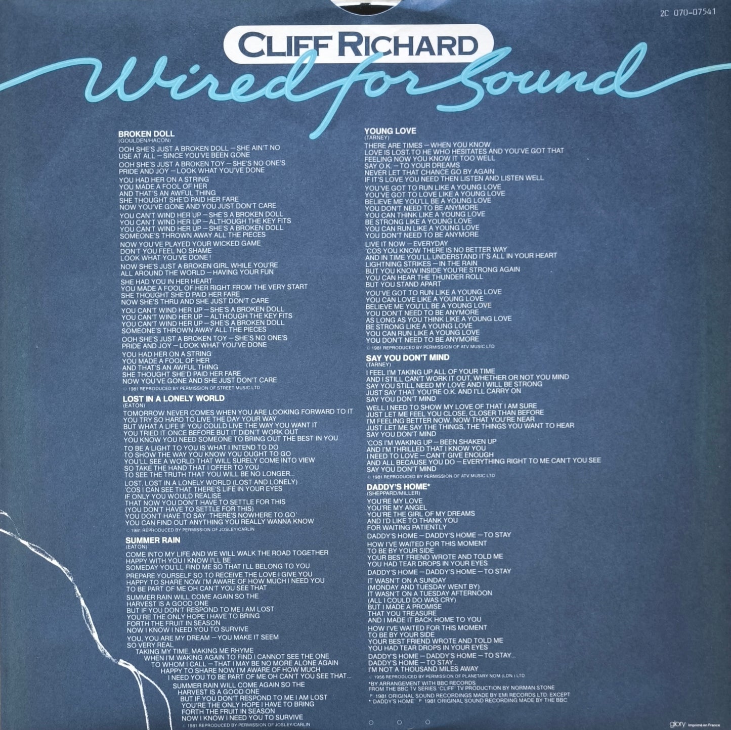 CLIFF RICHARD - Wired For Sound