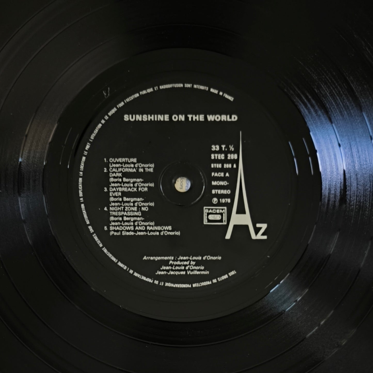 SUNSHINE OF THE WORLD - Sunshine On The World