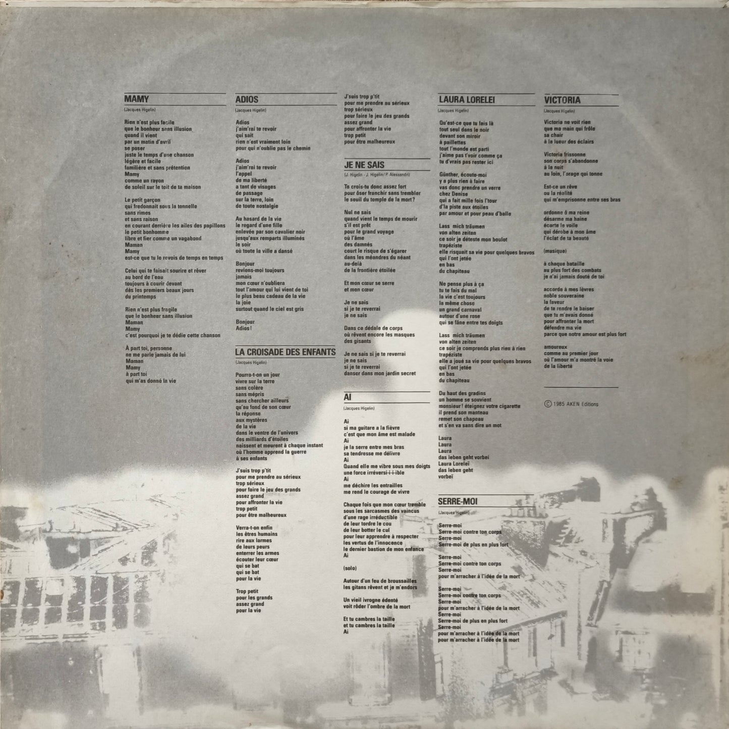 JACQUES HIGELIN - Aï