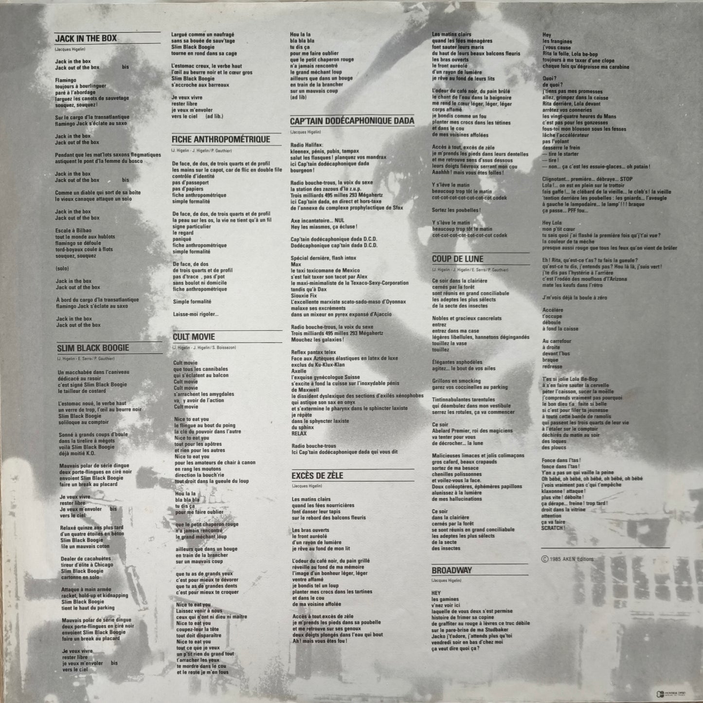JACQUES HIGELIN - Aï