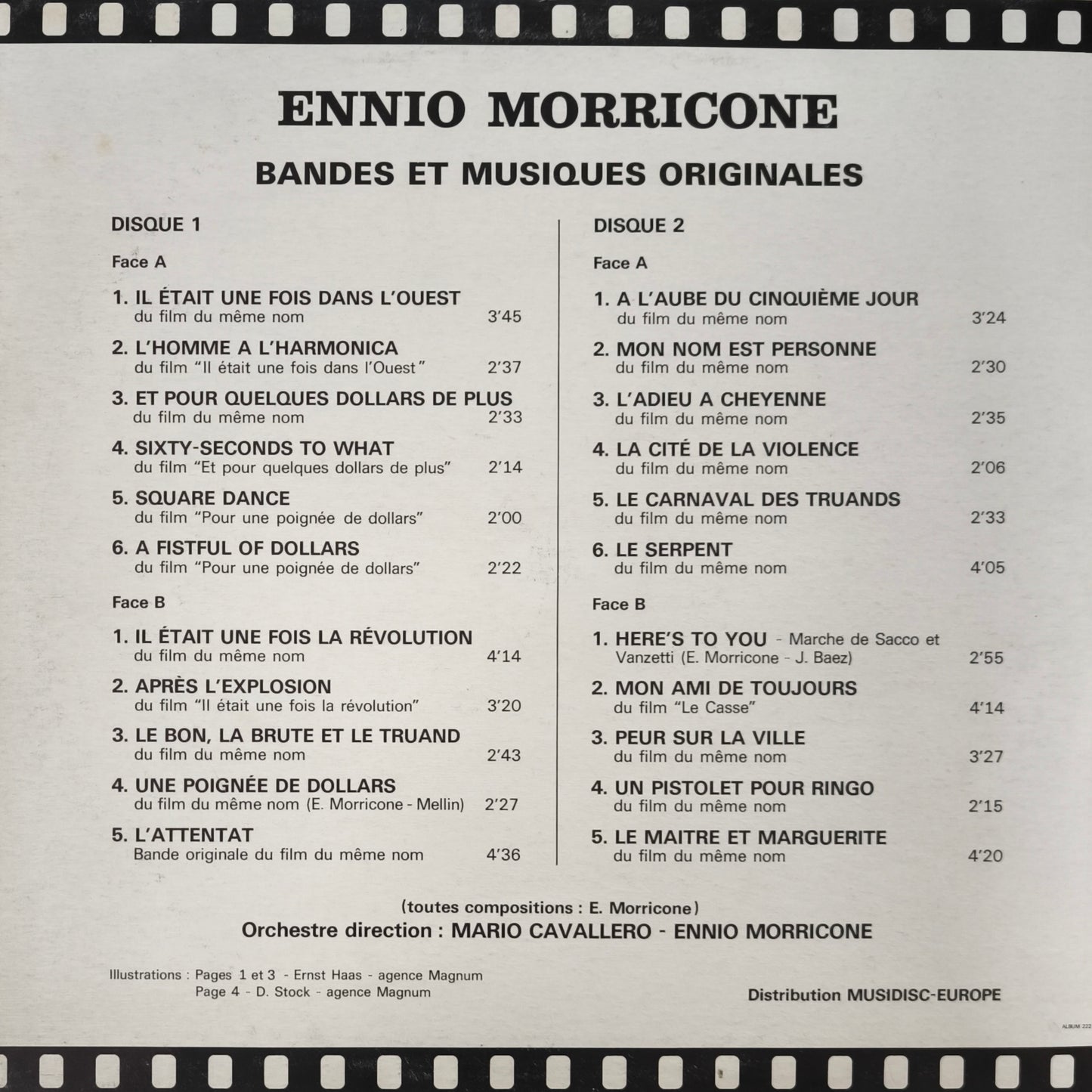 ENNIO MORRICONE - Bandes Et Musiques Originales