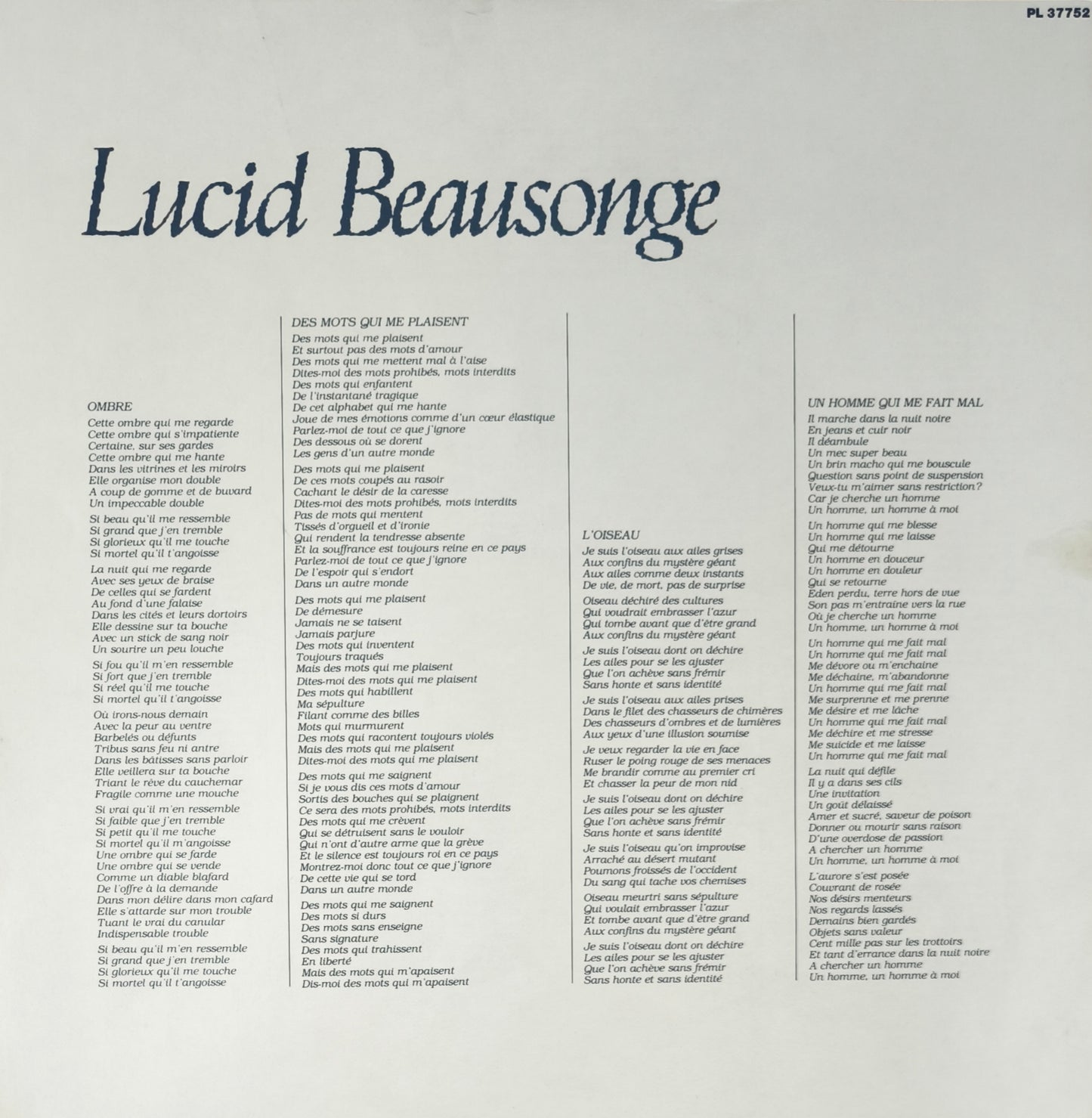 LUCID BEAUSONGE - Ombre (L'Oiseau)