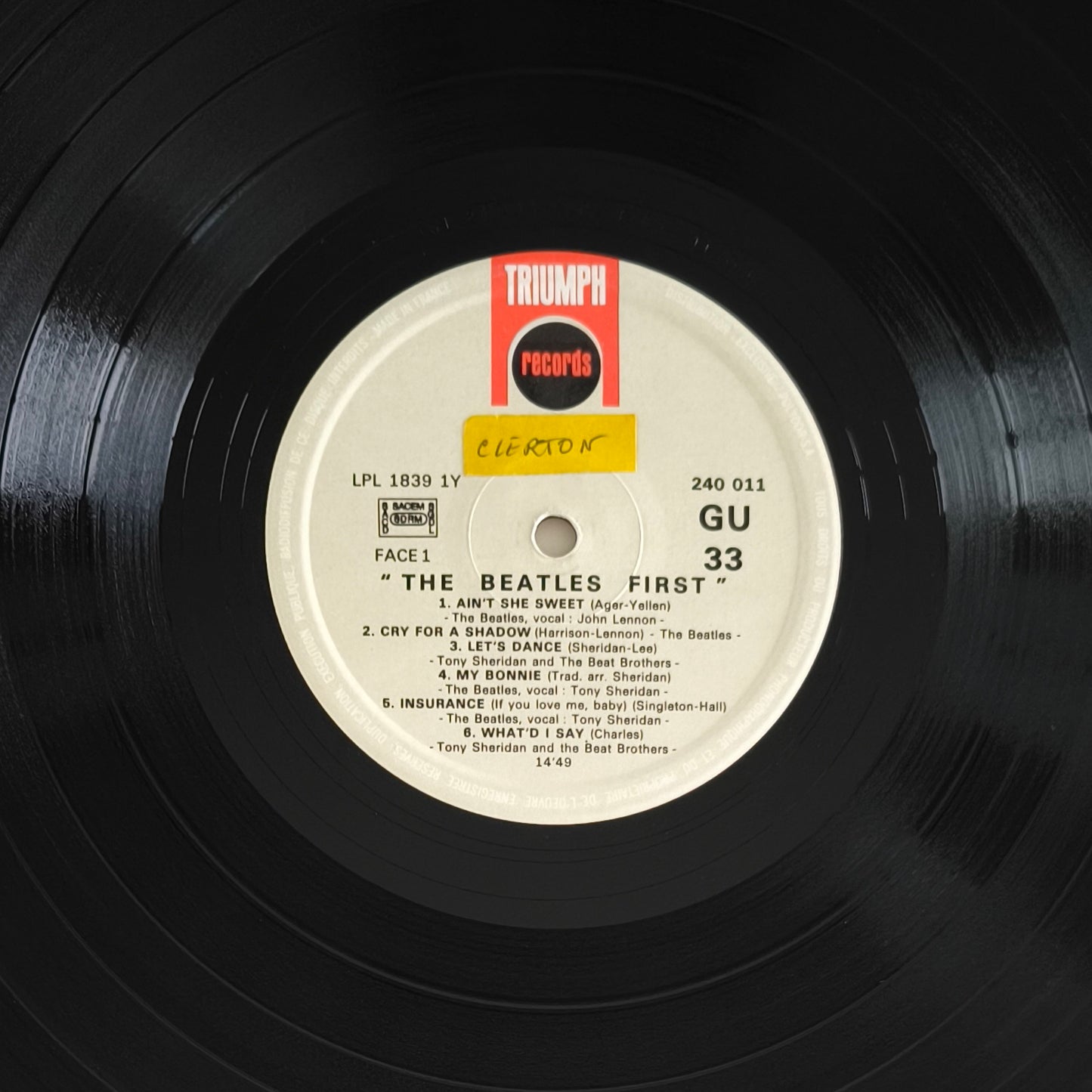 THE BEATLES AND TONY SHERIDAN - The Beatles First