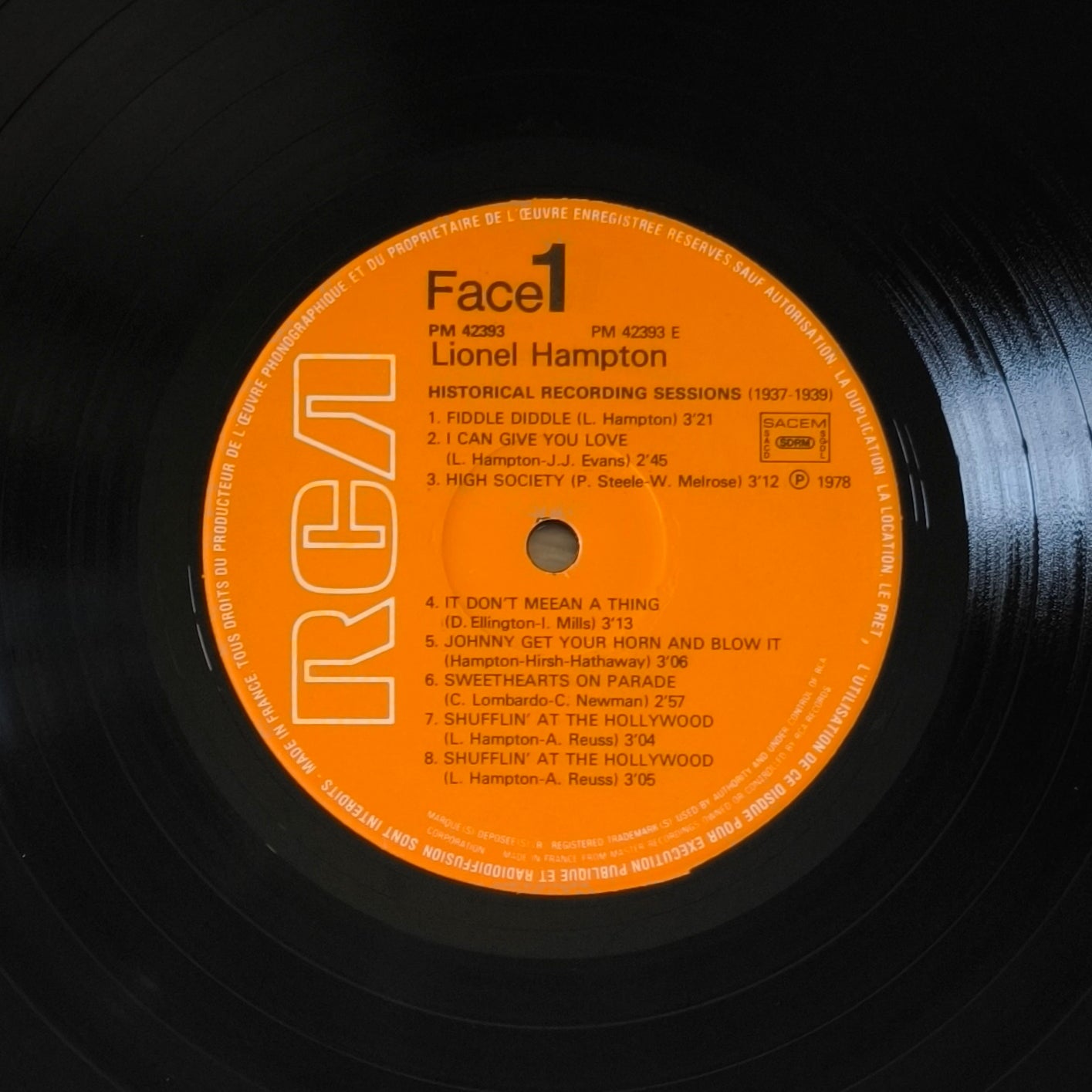 LIONEL HAMPTON - Historical Recording Sessions 1937-1939 Vol. 1 (coffret 3 vinyles)