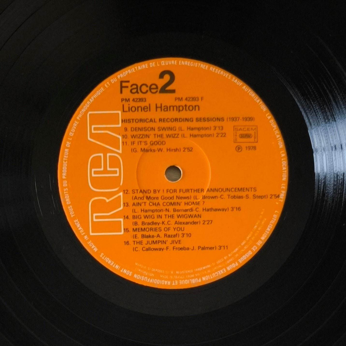 LIONEL HAMPTON - Historical Recording Sessions 1937-1939 Vol. 1 (coffret 3 vinyles)