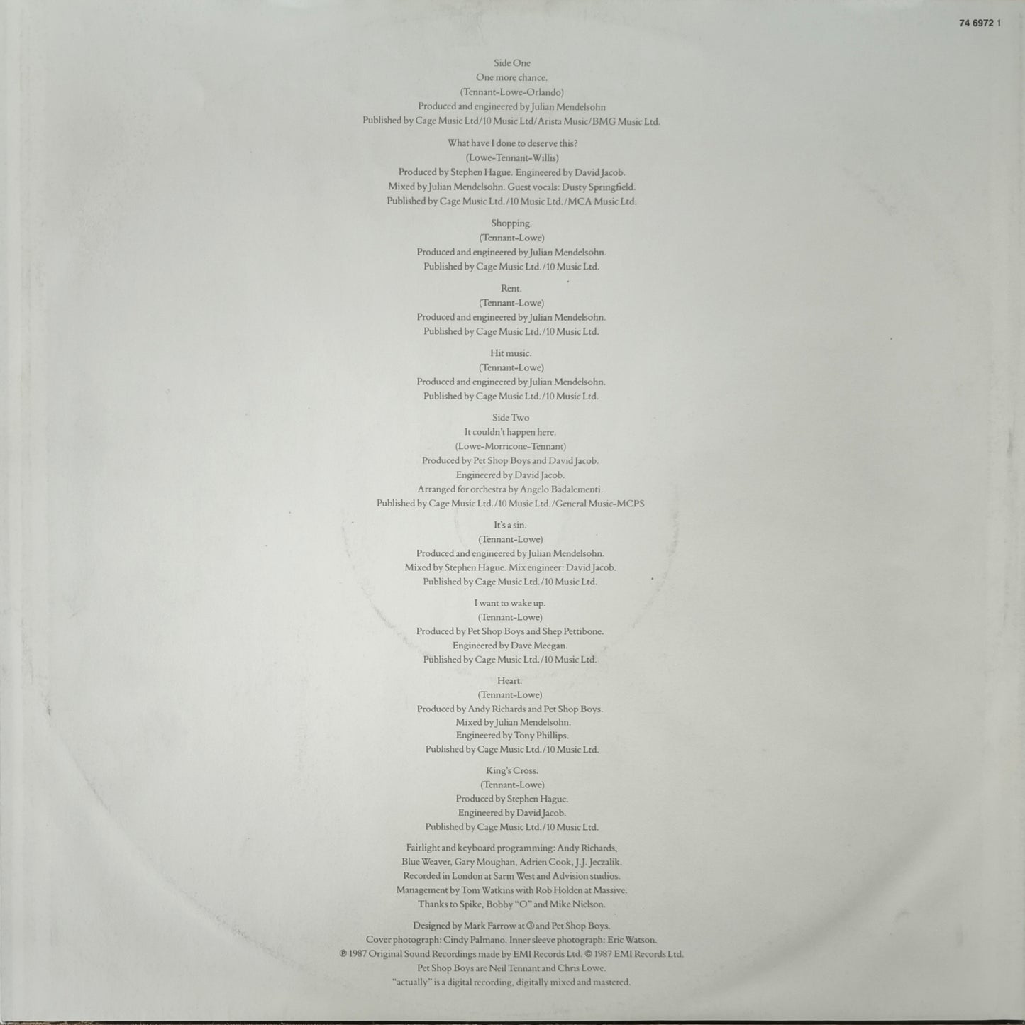 PET SHOP BOYS - Actually