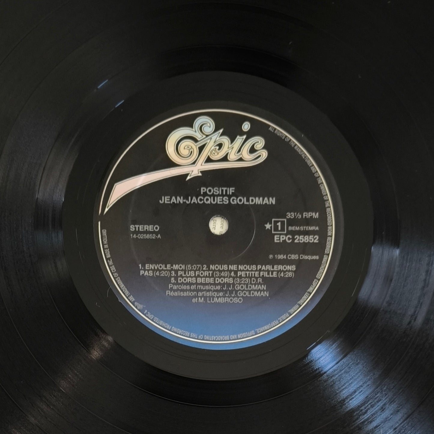 JEAN JACQUES GOLDMAN - Positif